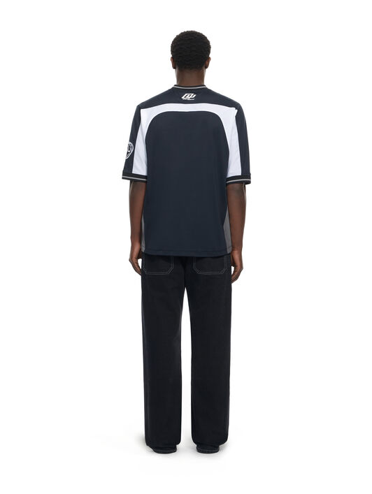 OFF WHITE Eagle Team Soccer S/S Top BLACK 44MAD013S26J001
