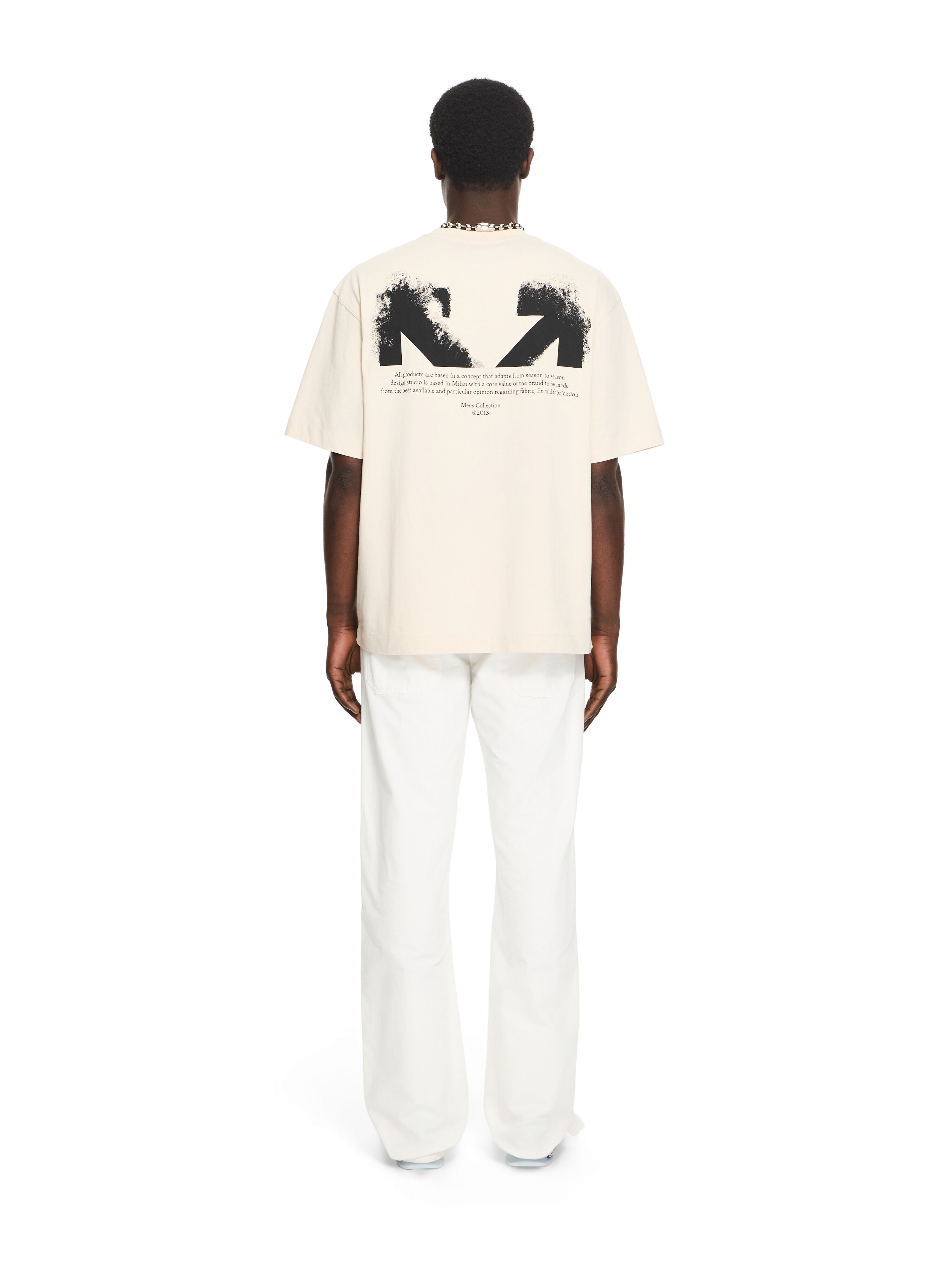 OFF WHITE Half Arrow Skate T-shirt PUMICE STONE 44MAA120S26J008