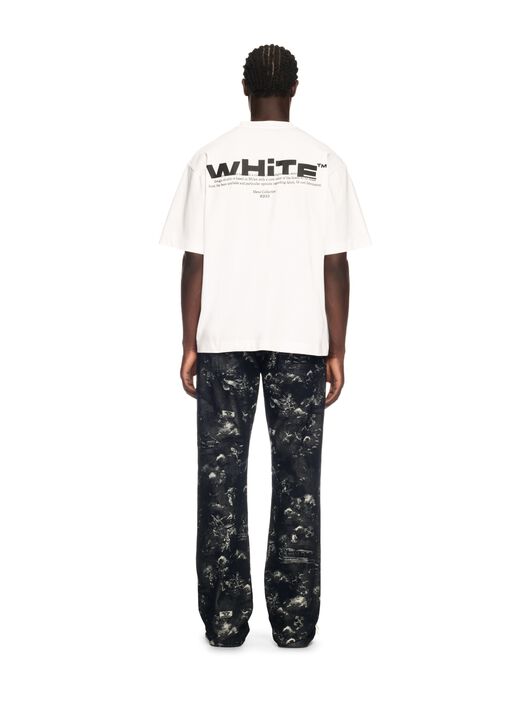 OFF WHITE White Off Split T-Shirt WHITE OMAA120S25JER00B