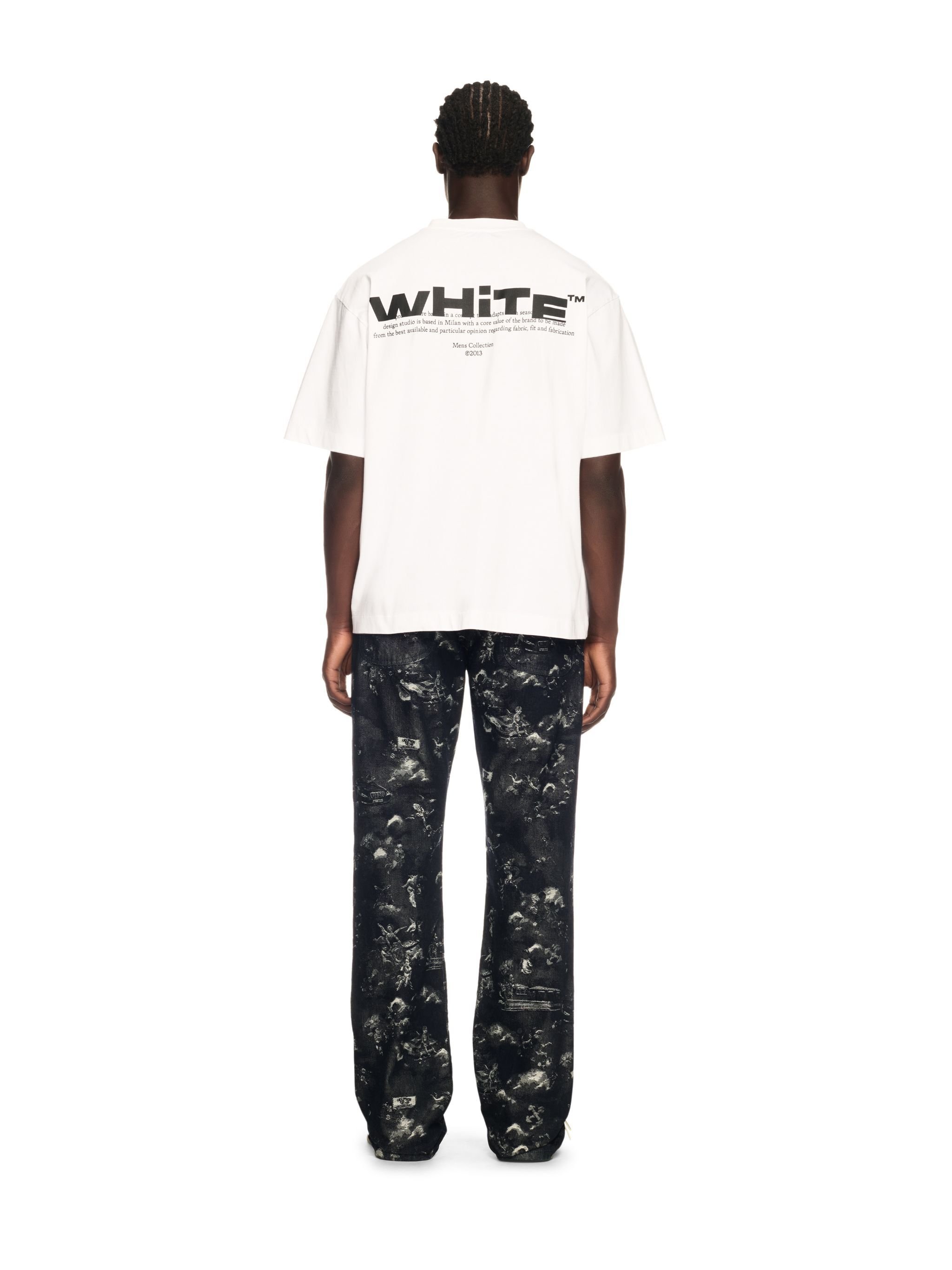 OFF WHITE White Off Split T-Shirt WHITE OMAA120S25JER00B