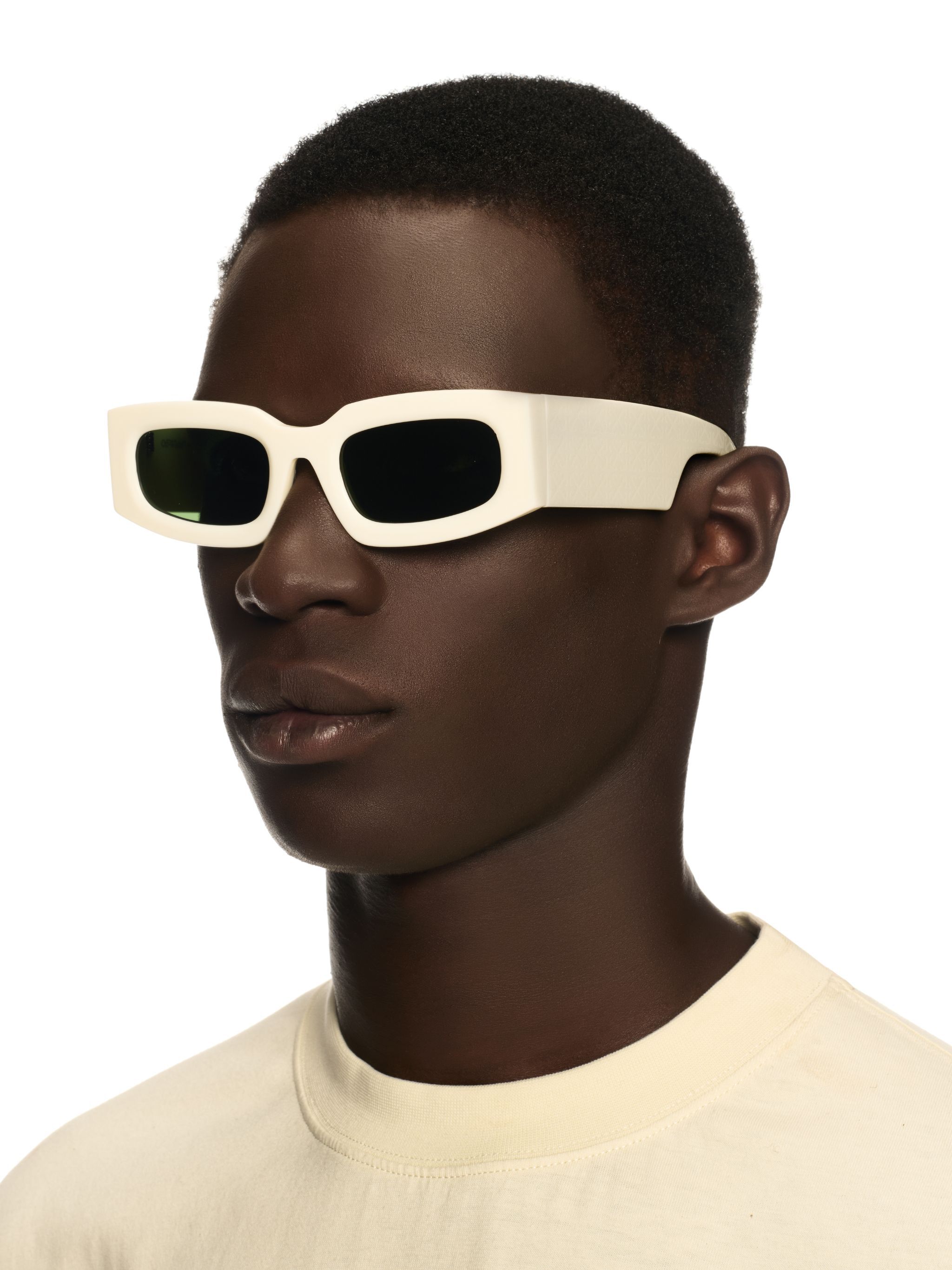 OFF WHITE Weiss/Grüne Cary Sonnenbrille WEISS OERI141S25PLA001