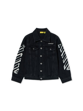 OFF WHITE Diagonal Marker Denim Jacket RAW BLACK 44BYE001F26D001