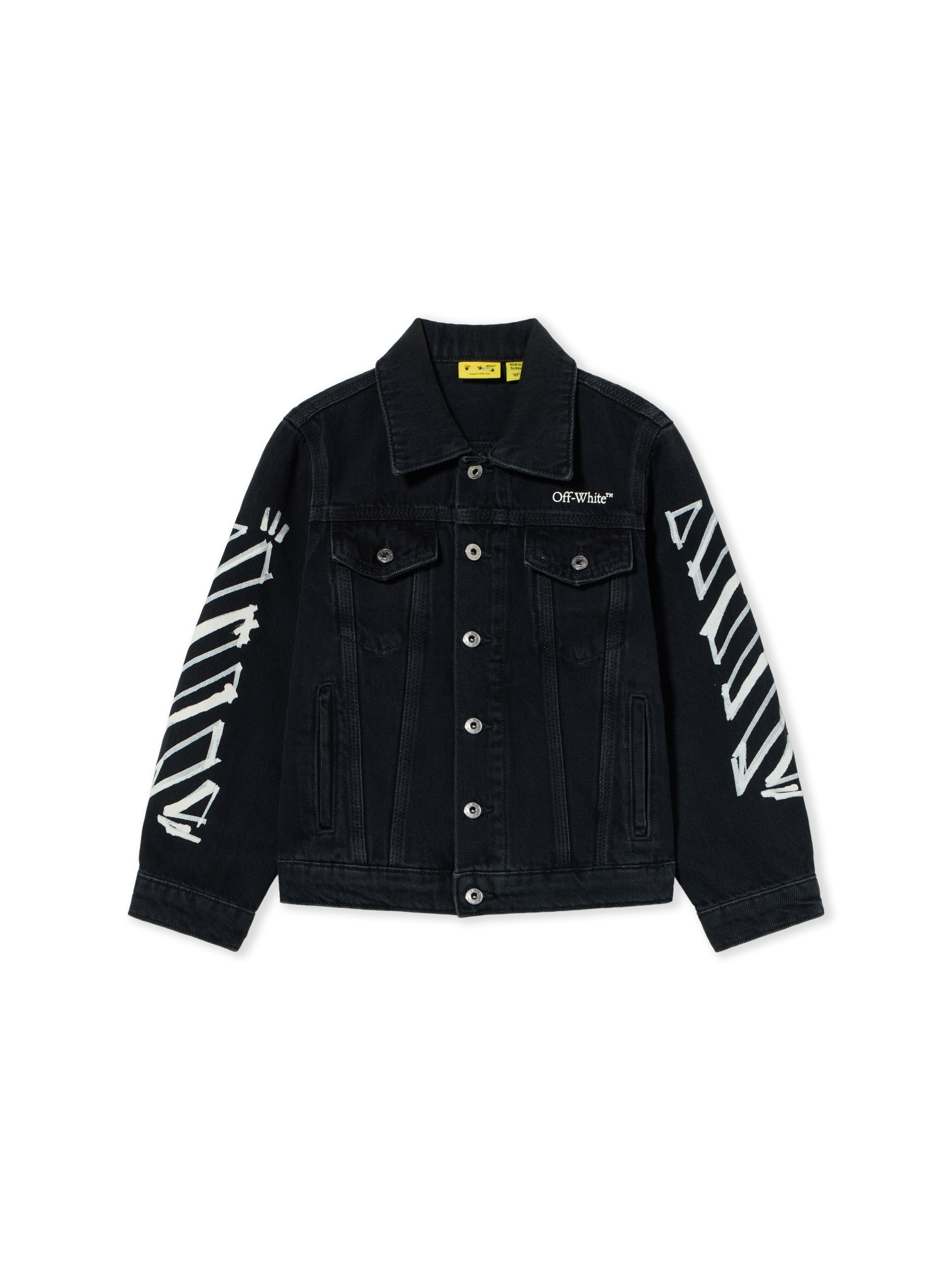 Diagonal Marker Denim Jacket OFF WHITE Diagonal Marker Denim Jacket RAW BLACK 44BYE001F26D001