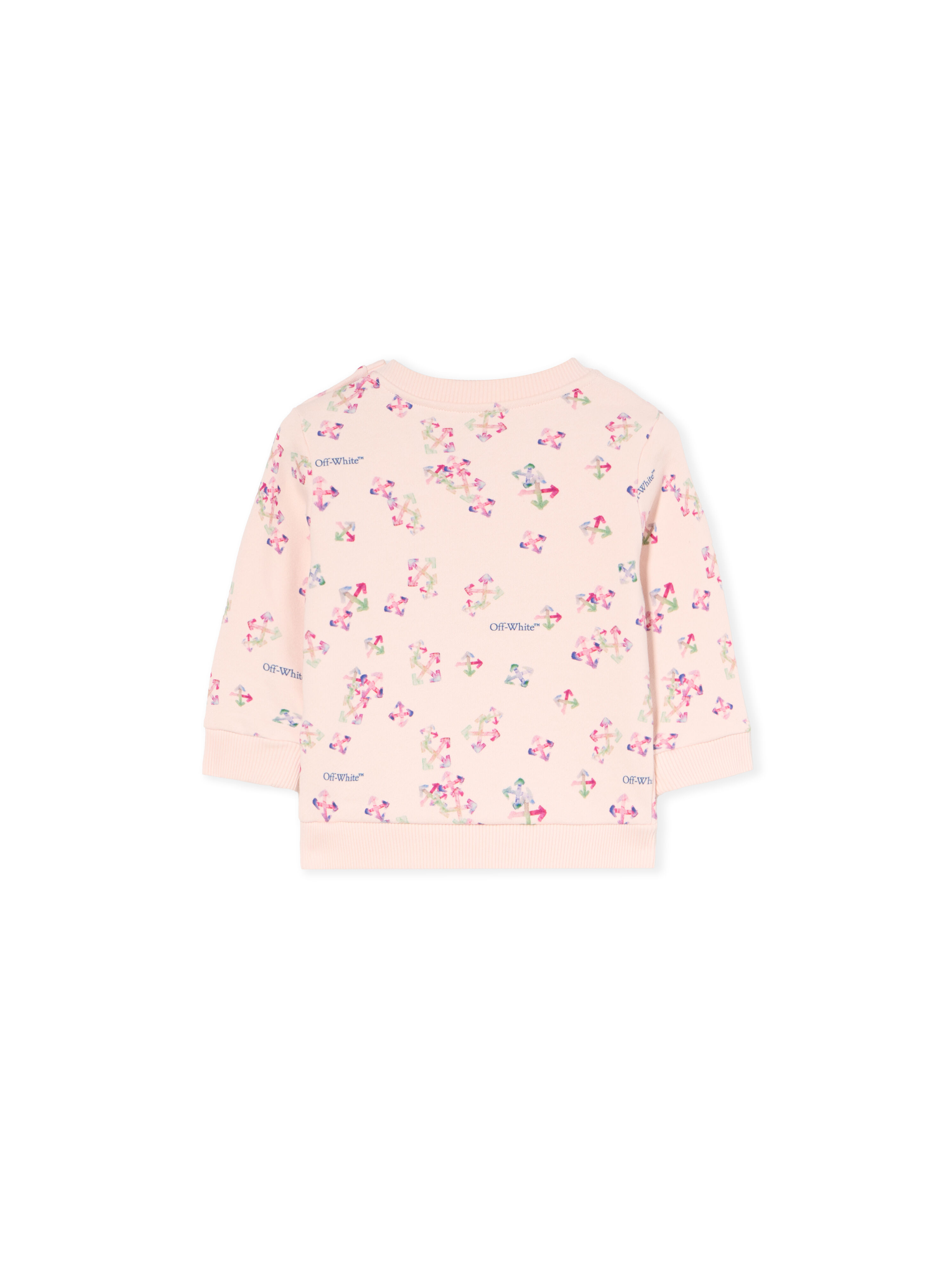 OFF WHITE Aop Arrow Crewneck Logo Sweatshirt SOFT PINK - MULTICOLOR OGXC001F25FLE002