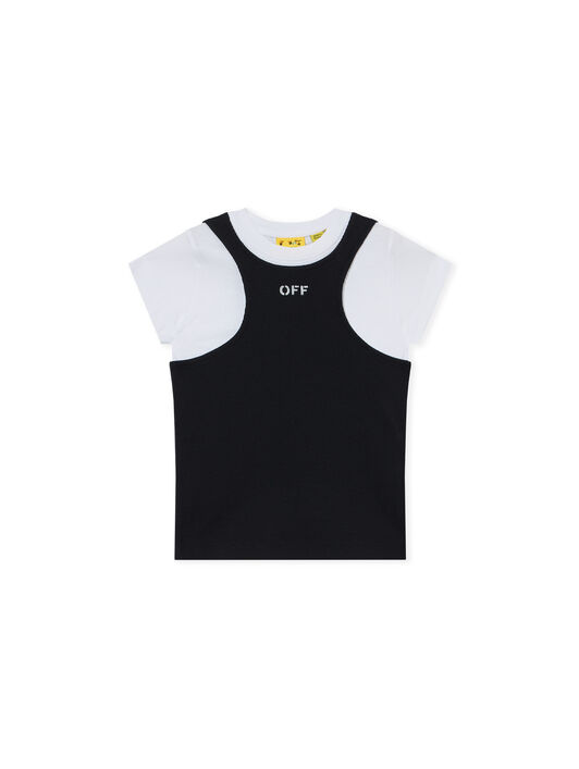 Off Stamp Double Layer Rib Top OFF WHITE Off Stamp Double Layer Rib Top BLACK 44GAA01FF26J001