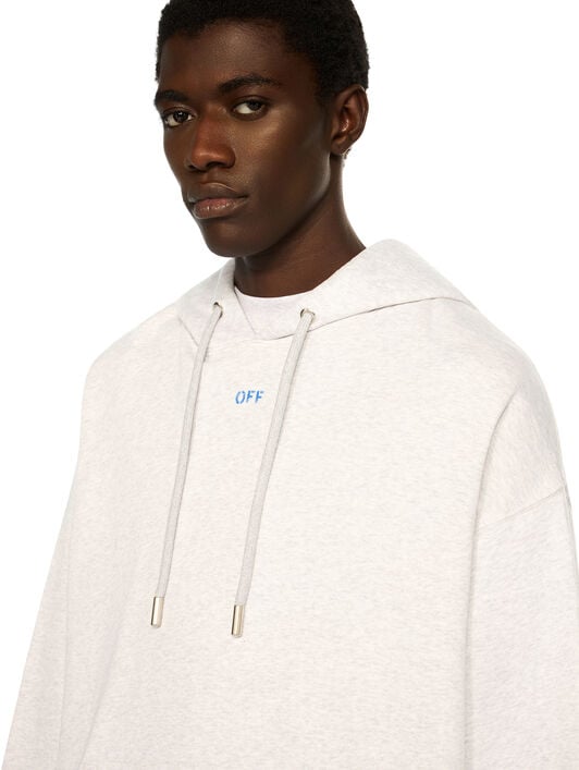 Brush Arrow Skate Hoodie OFF WHITE Brush Arrow Skate Hoodie GREY MELANGE - NAUTICAL BLUE OMBB085F25FLE00I