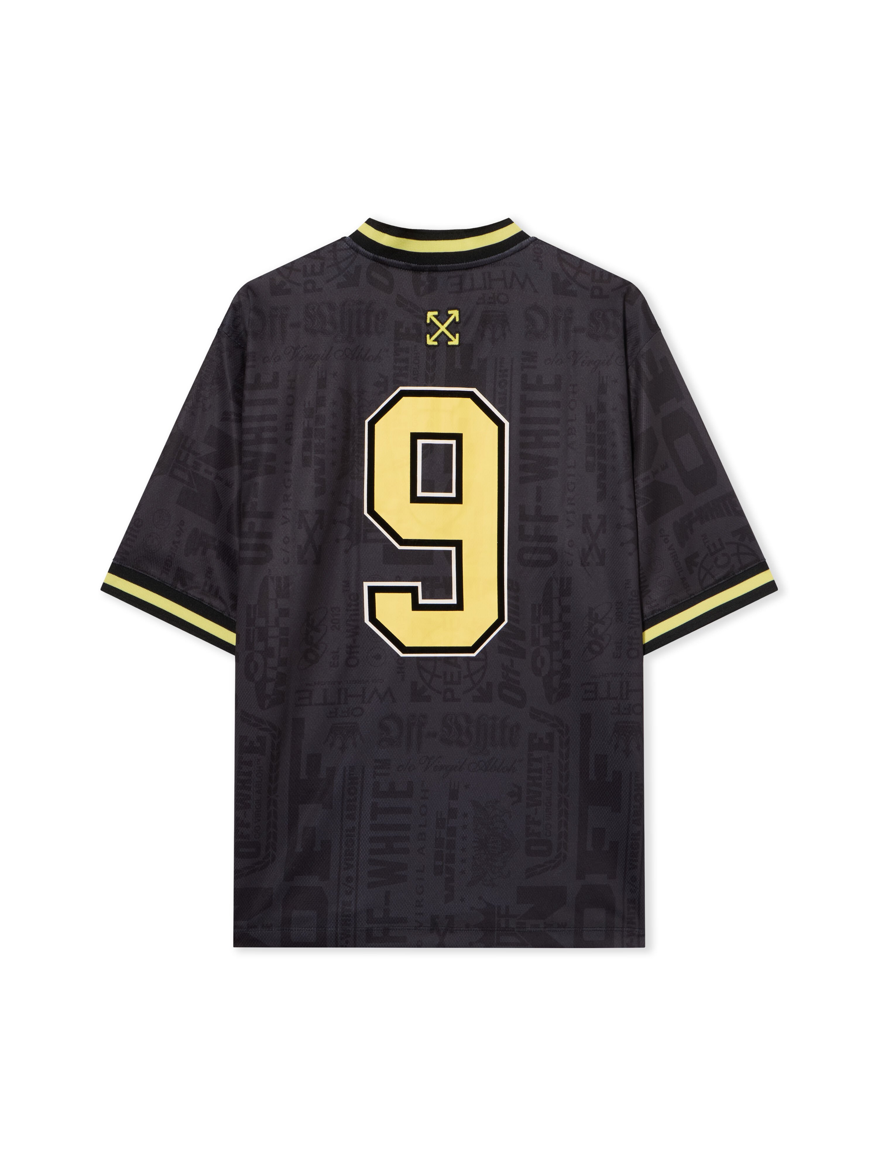 OFF WHITE Multilogo Soccer Tee BLACK - BLACK OMAD00SF25JER002