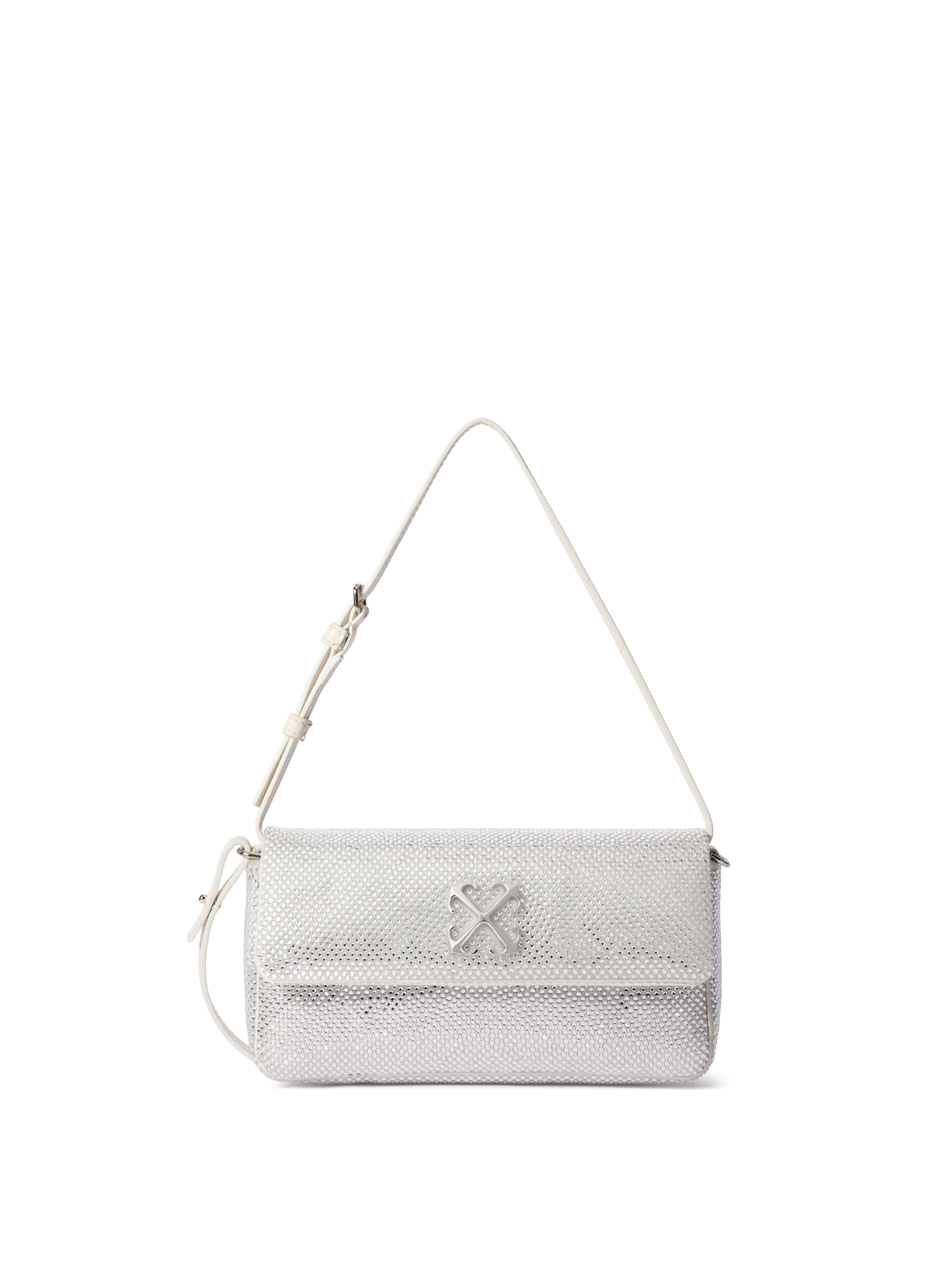 Jitney Shoulder 0.7 Strass Bag in FLAME for Women | Off-White™ Jitney Shoulder 0.7 Strass Bag in FLAME for Women | Off-White™