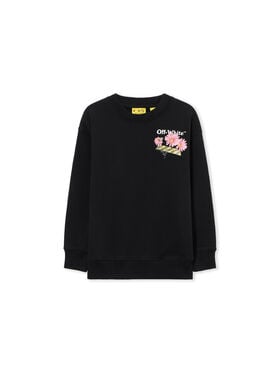 OFF WHITE Daisy Tape Crewneck BLACK 44GBA001S26F003