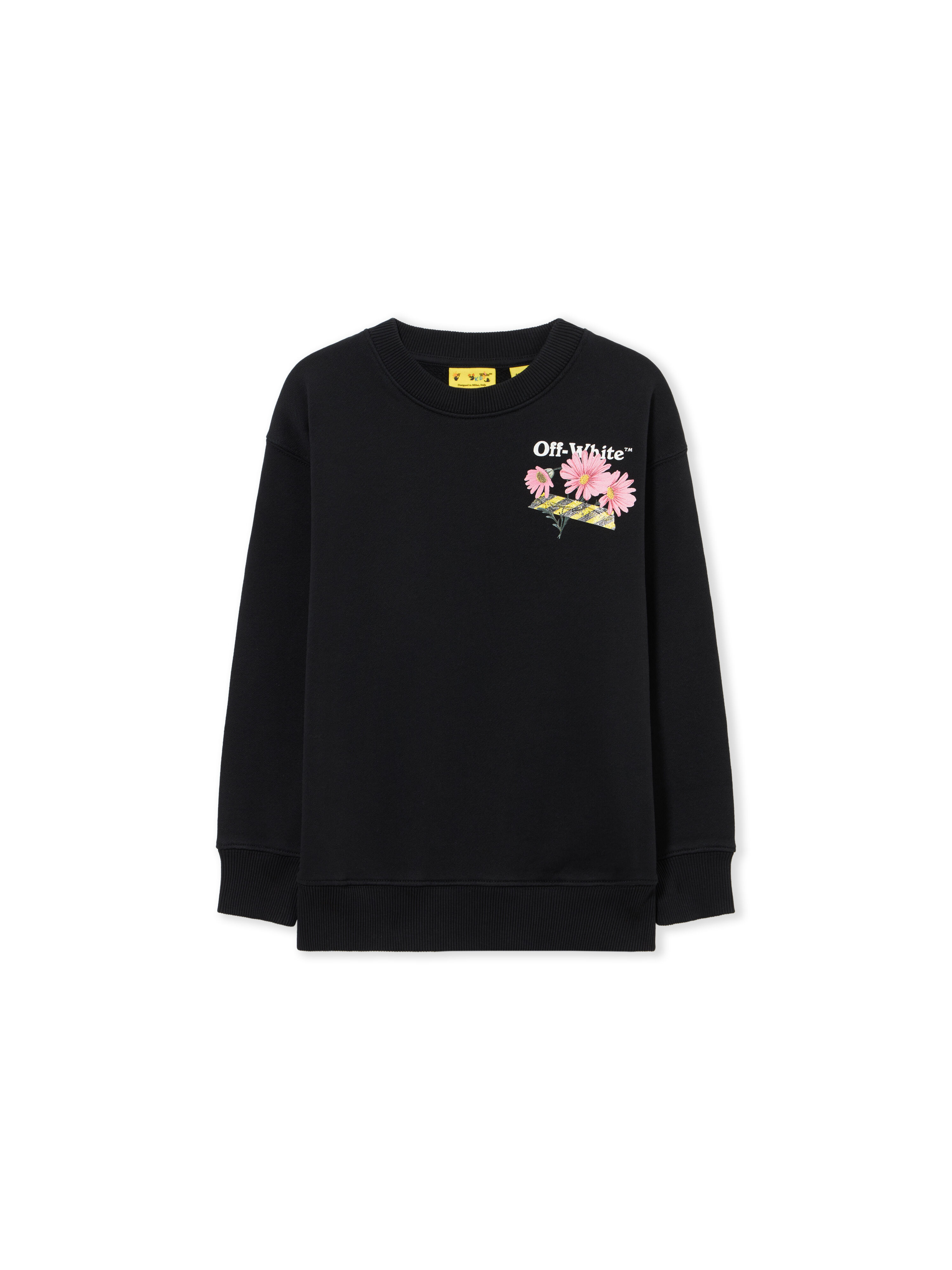 OFF WHITE Daisy Tape Crewneck BLACK 44GBA001S26F003