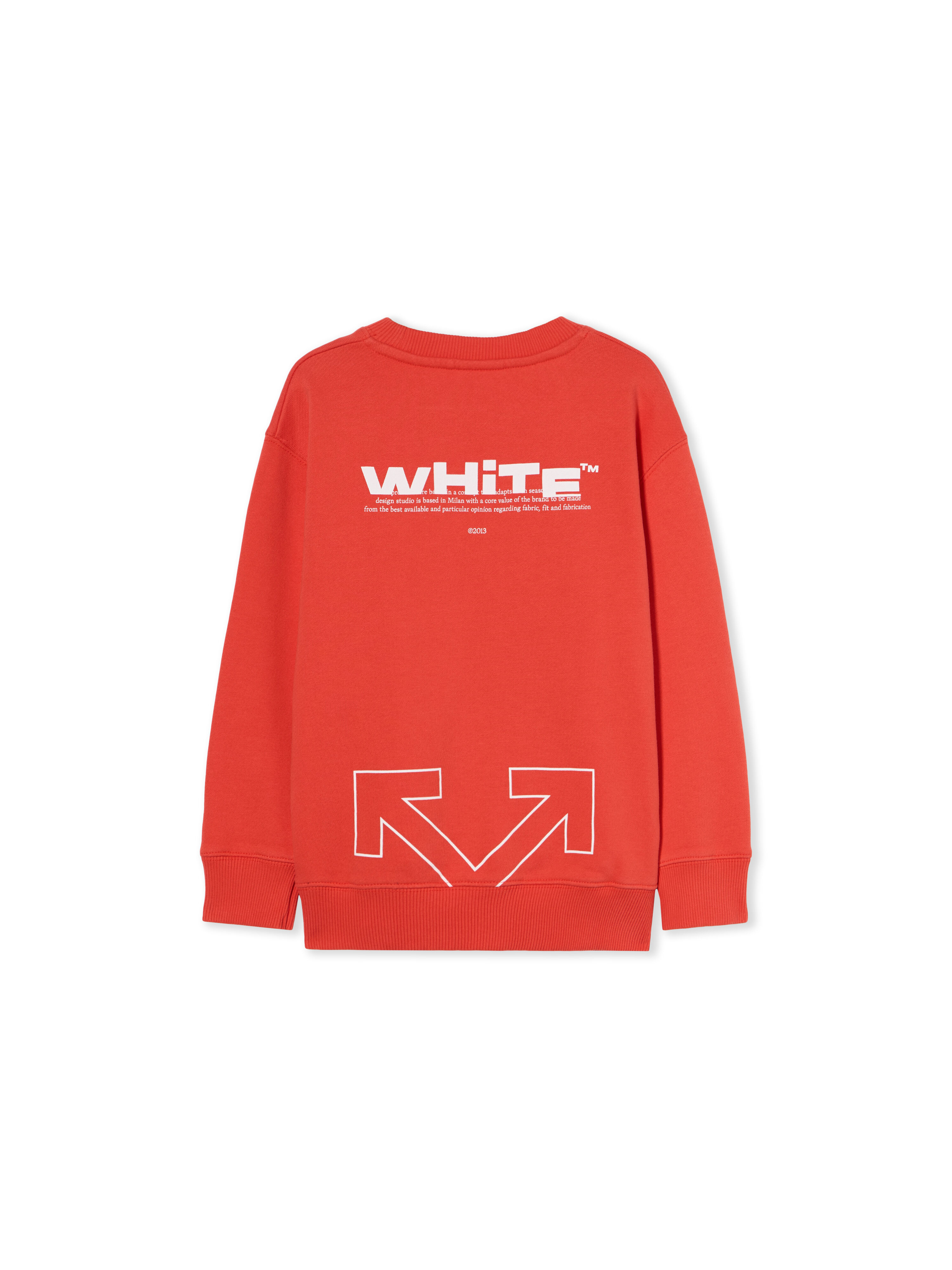 OFF WHITE Type Logo Crewneck Logo Sweatshirt RED - WHITE OBBA001F25FLE002