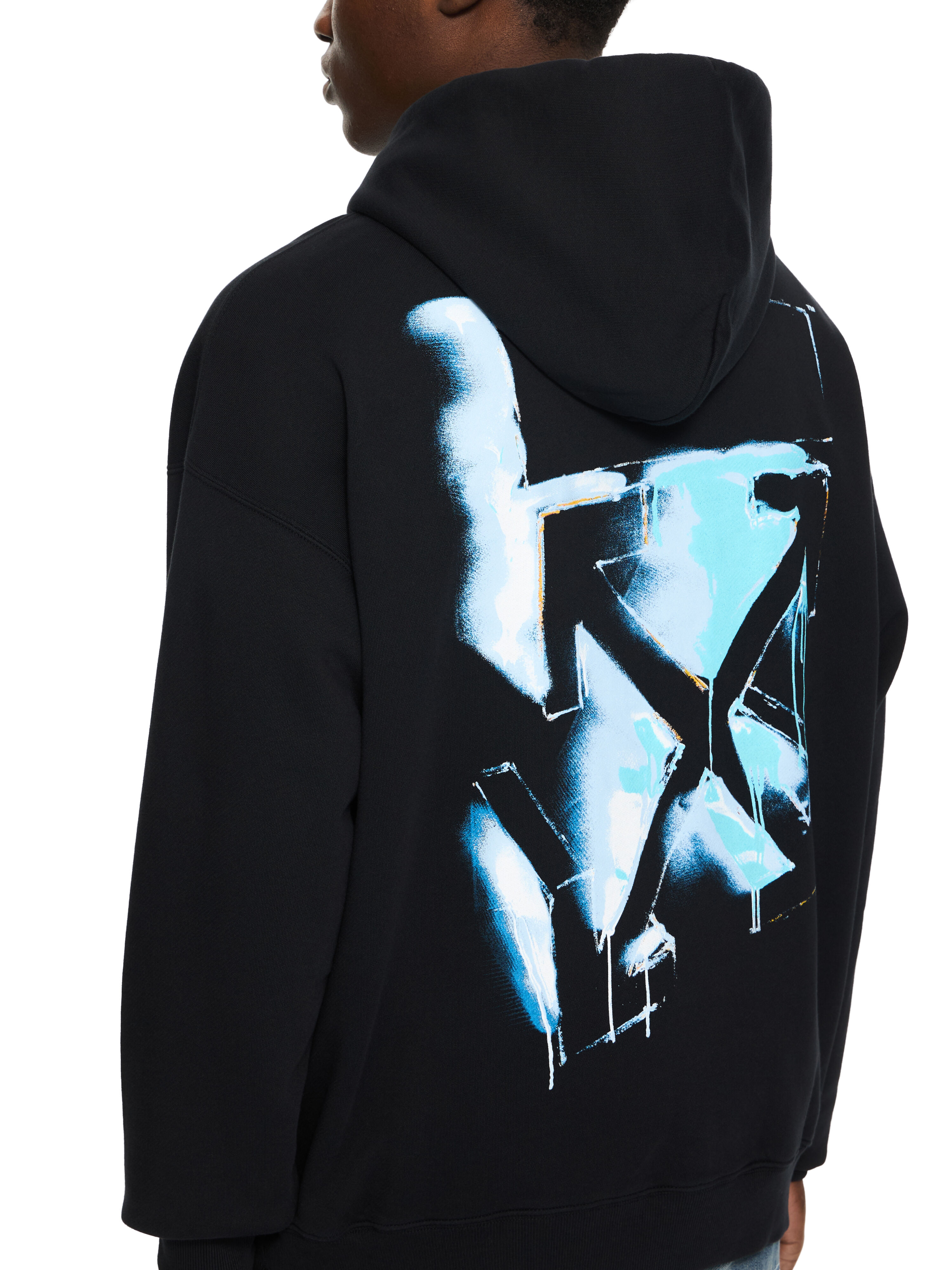 OFF WHITE 3D Spray Arrow Skate Hoodie BLACK 44MBB085S26F00G