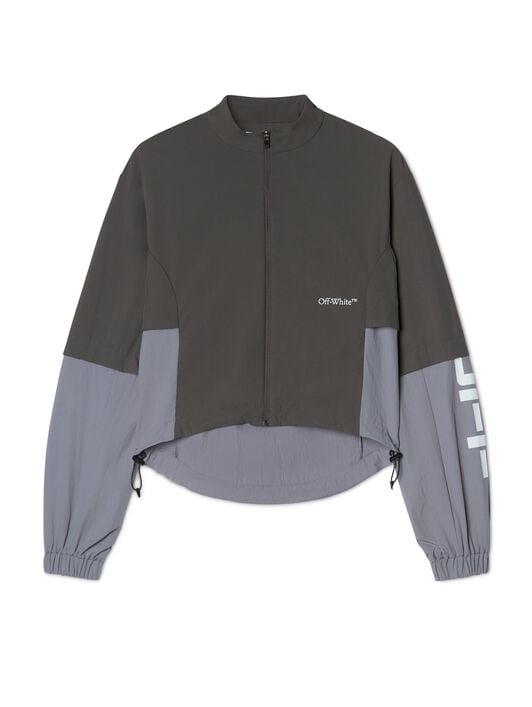 OFF WHITE Giacca Parachute Off Grigio Scuro VERDE OWVC004S25FAB001