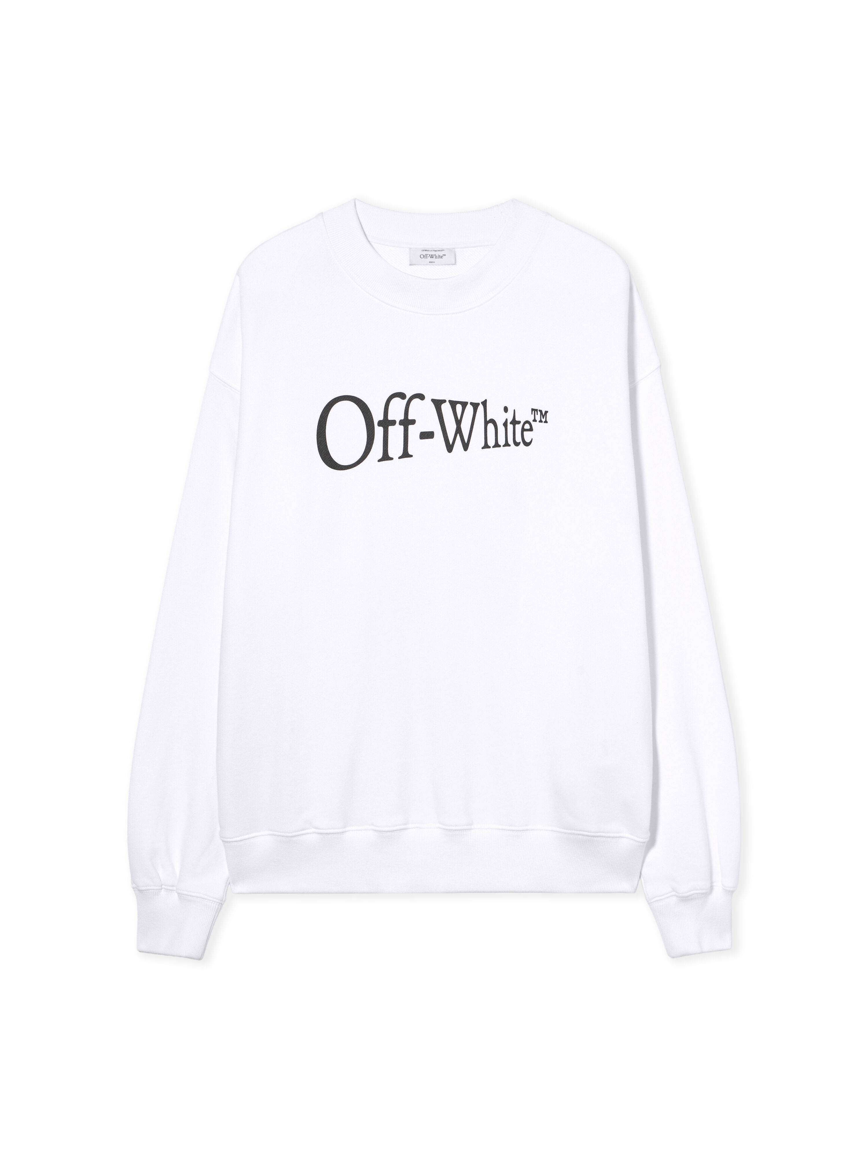 OFF WHITE Run Arrow Skate Crewneck Sweatshirt WHITE - BLACK OMBA054F25FLE005