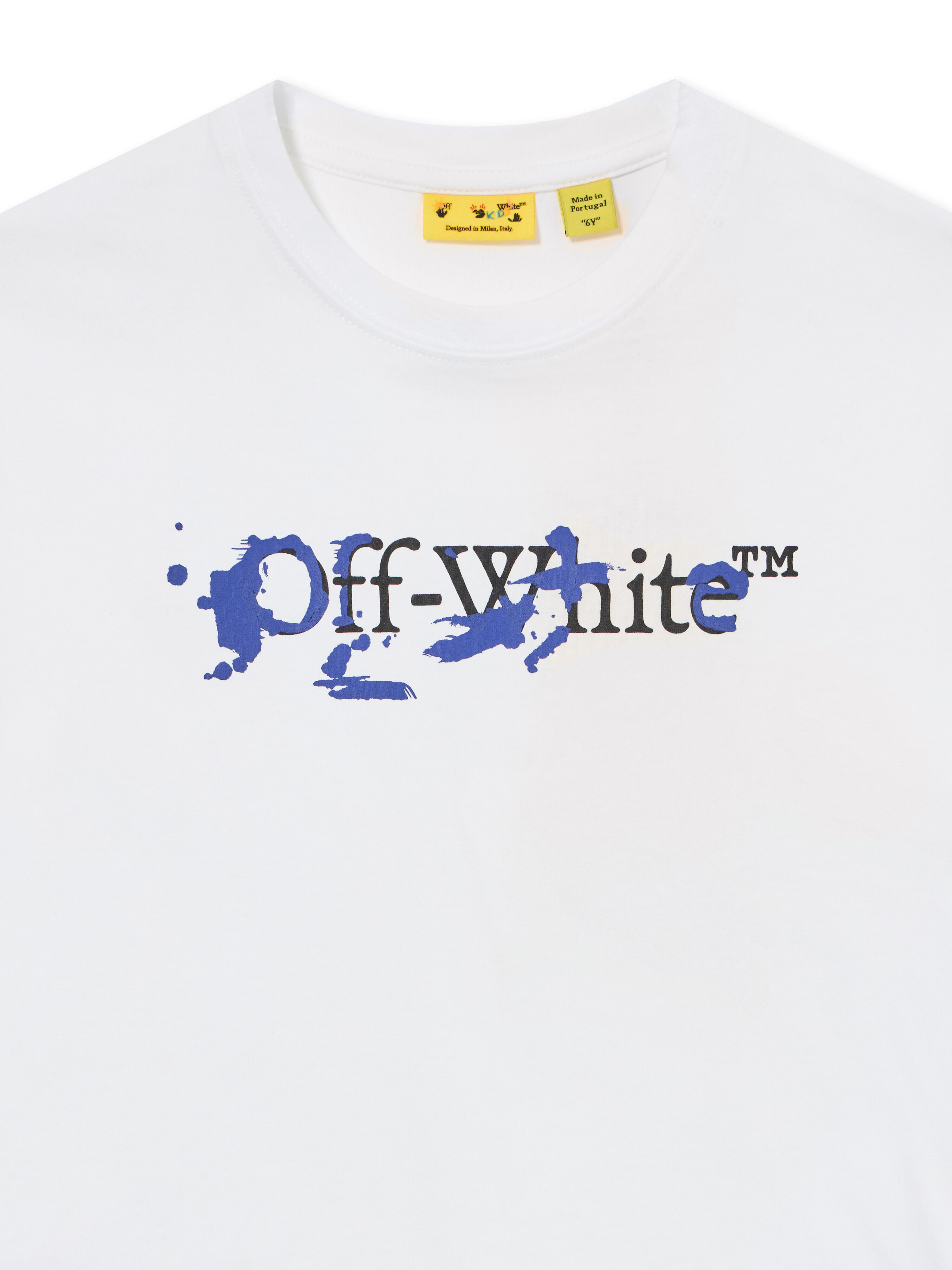 OFF WHITE Big Bookish Splat Ink Tee S/S WHITE 44BAA002S26J002