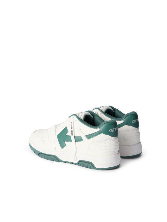 OFF WHITE Out Of Office Leather Sneakers WHITE - GREEN OMIA189F25LEA001