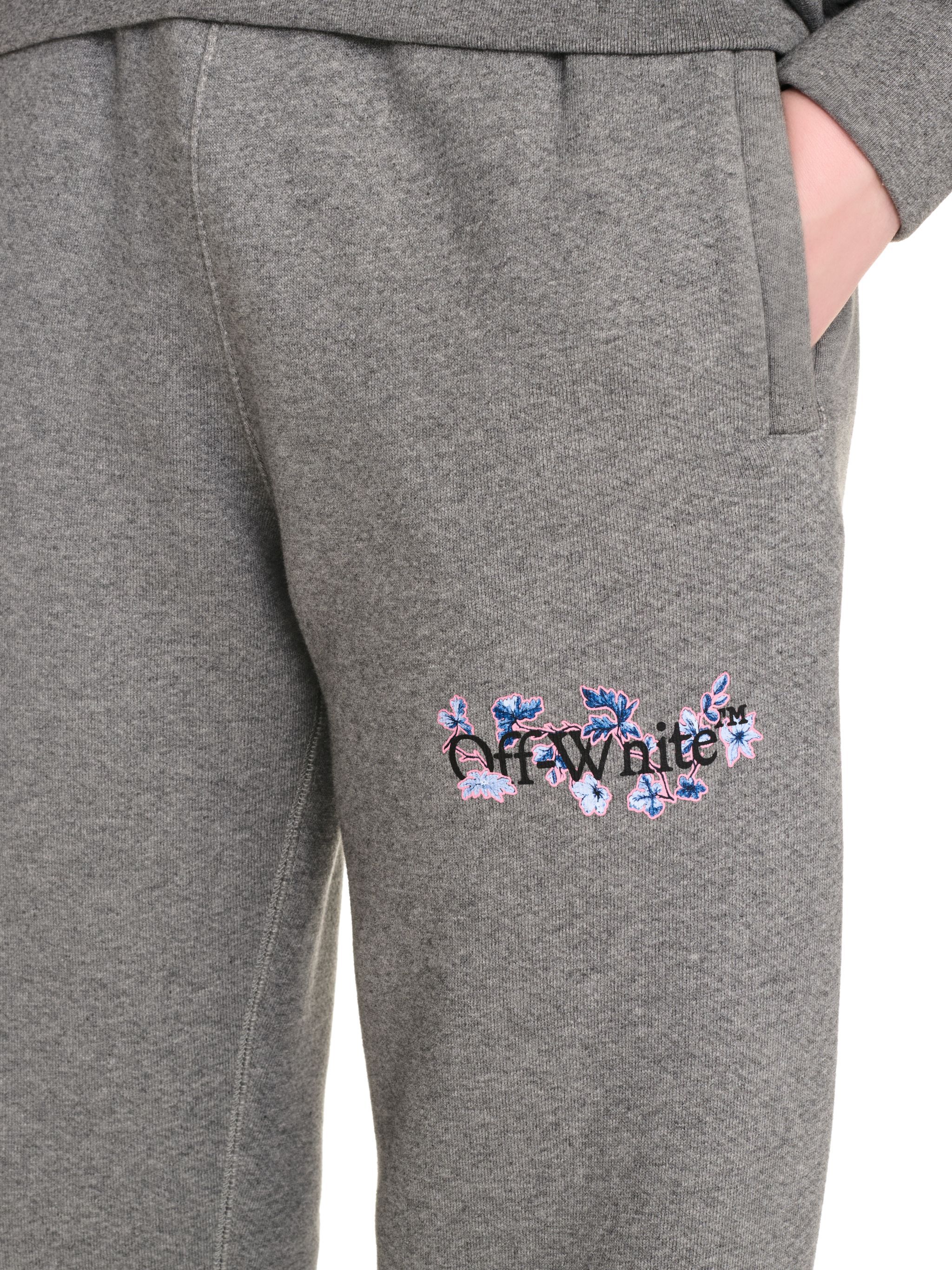 OFF WHITE Flower Bookish Cuff Pant GREY OWCH006F24FLE001