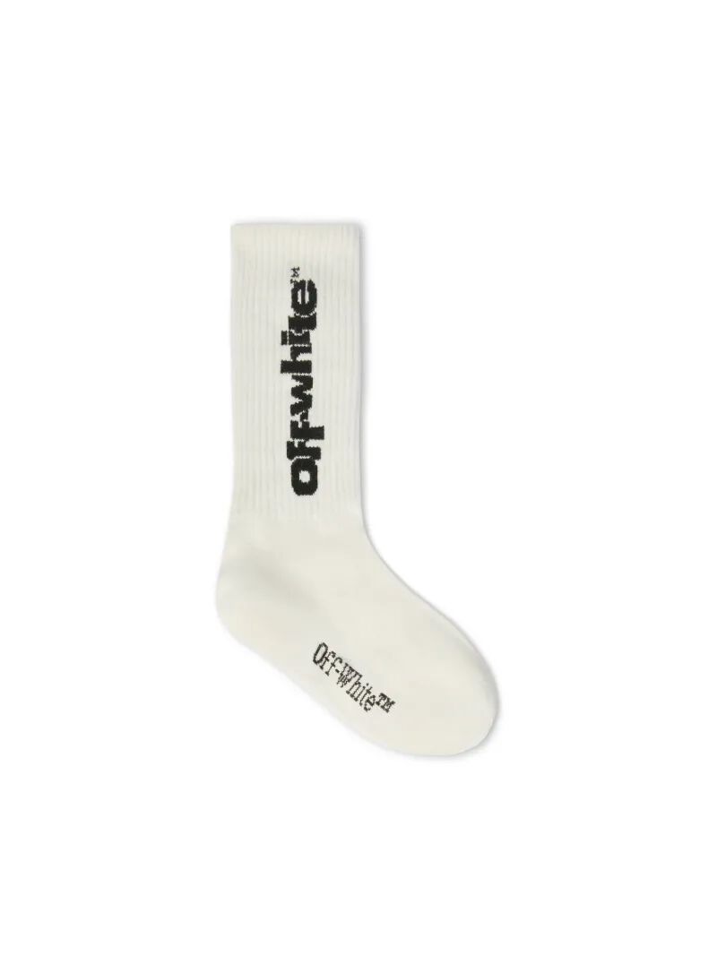 OFF WHITE Type Logo Long Socks WHITE OBRA003S25KNI002