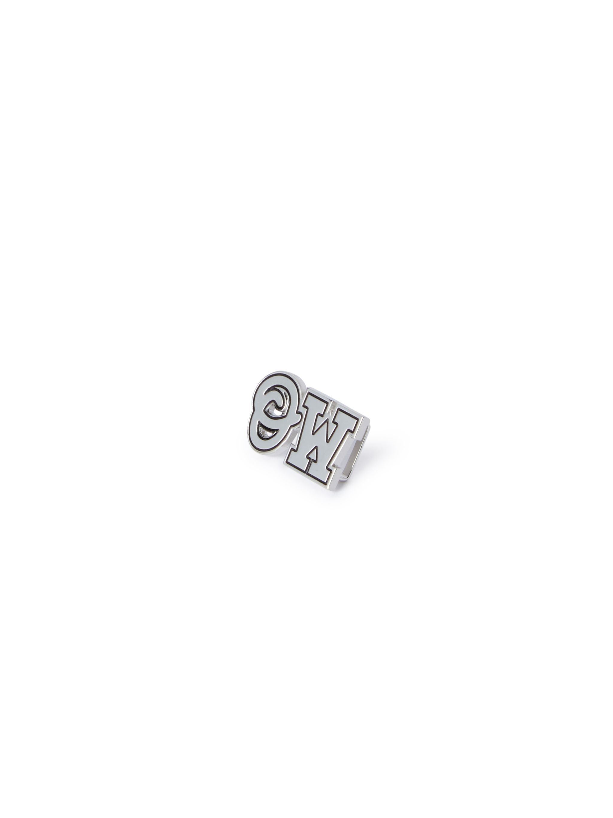 OFF WHITE Silver Initials Dubraw Charm GREY OMZF001T25MET005