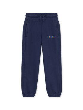 OFF WHITE Bookish Logo Sweatpants NAVY BLUE - MULTICOLOR OBCH001F25FLE005