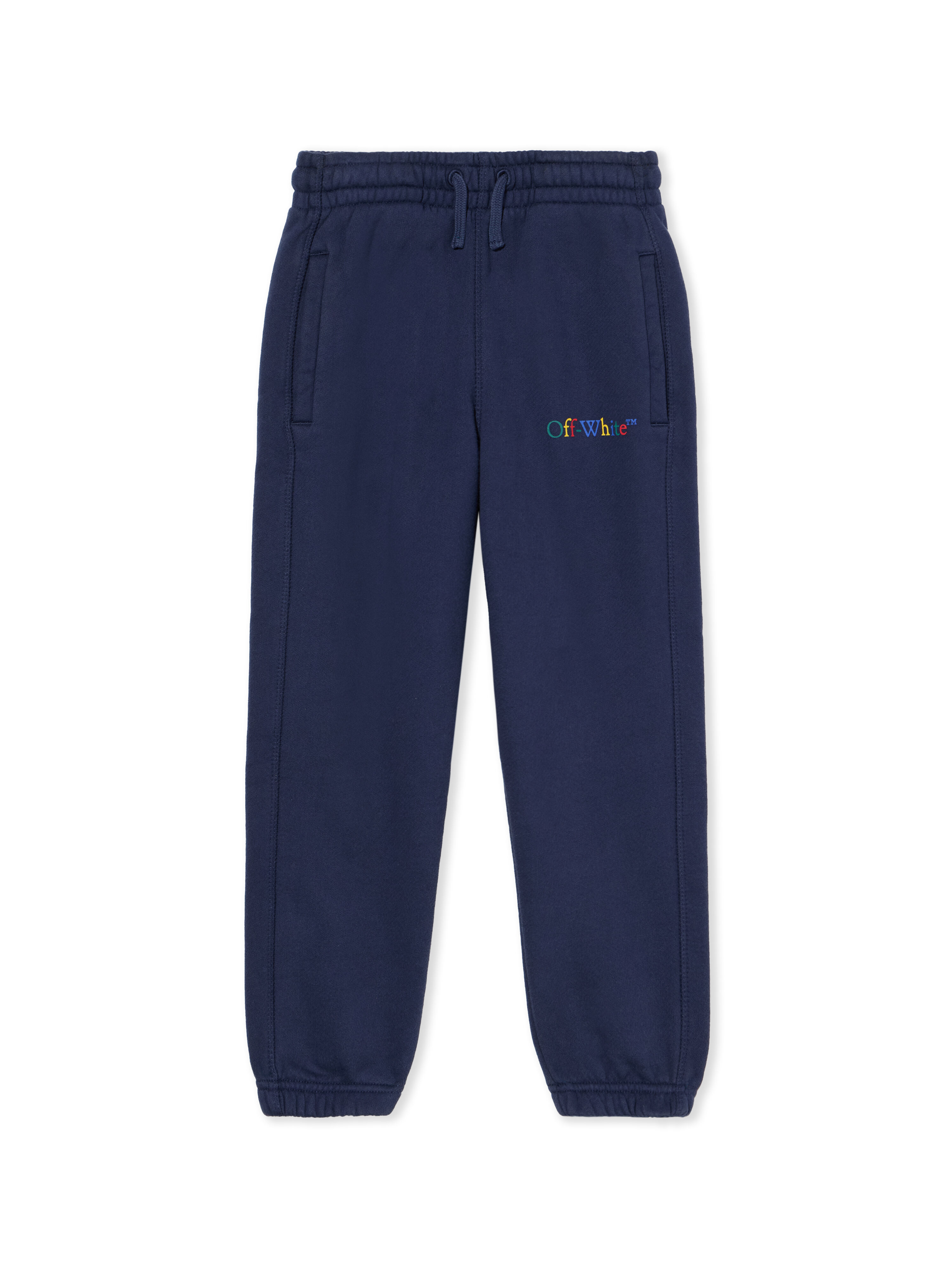 OFF WHITE Bookish Logo Sweatpants NAVY BLUE - MULTICOLOR OBCH001F25FLE005