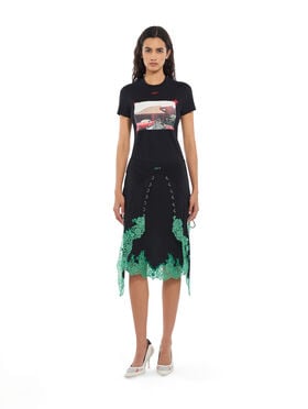 OFF WHITE Miles Davis Architecture Slim T-Shirt Black-Black 2FA00774T