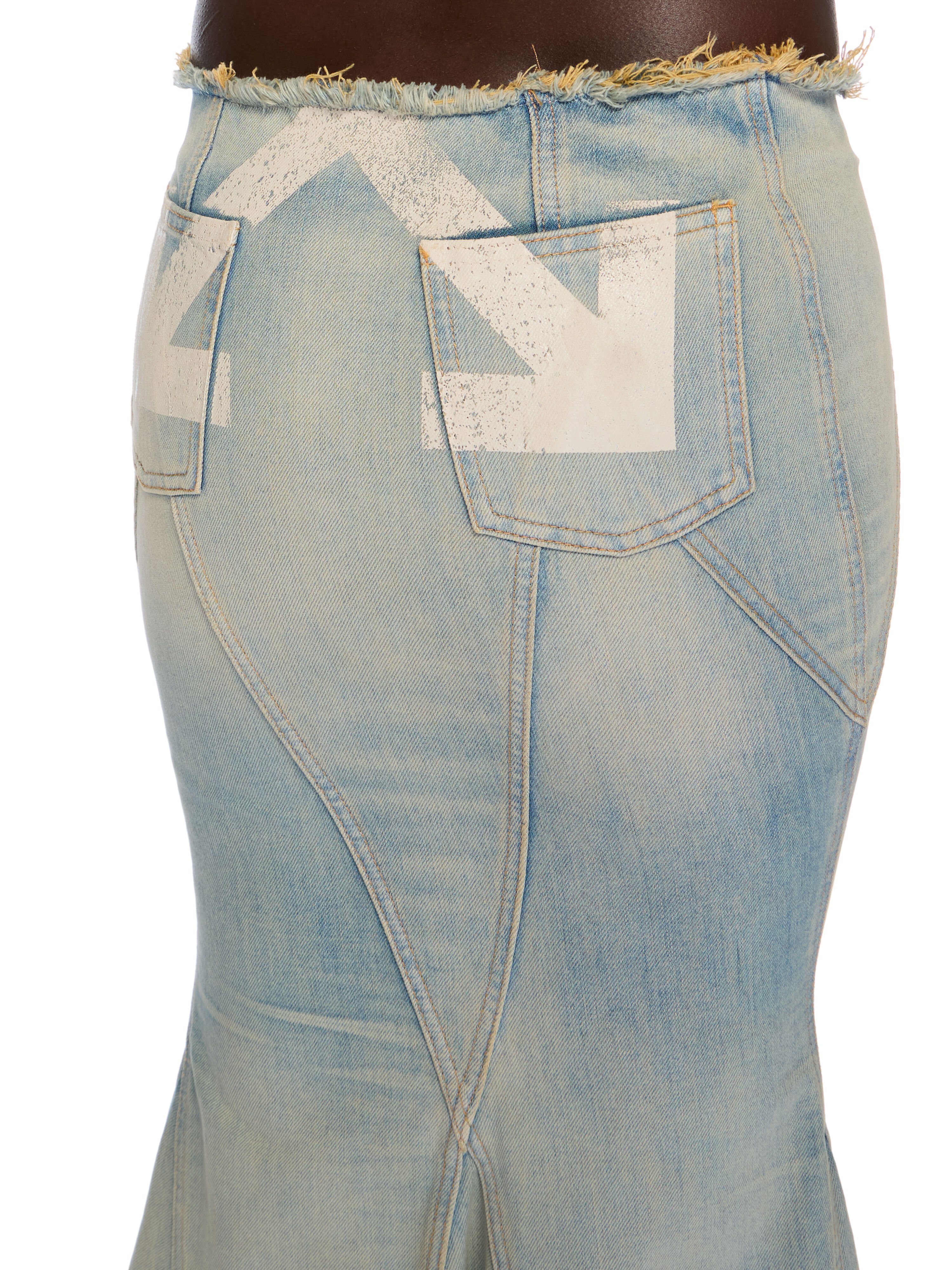 Half Arrow Low Waist Denim Pants OFF WHITE Half Arrow Low Waist Denim Pants DIRTY BLUE-WHITE OWYF02HF25DEN001