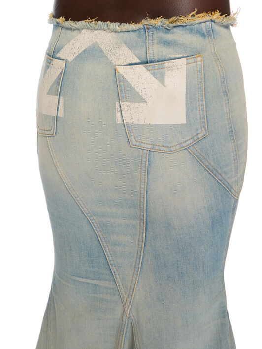 Half Arrow Low Waist Denim Pants OFF WHITE Half Arrow Low Waist Denim Pants DIRTY BLUE-WHITE OWYF02HF25DEN001