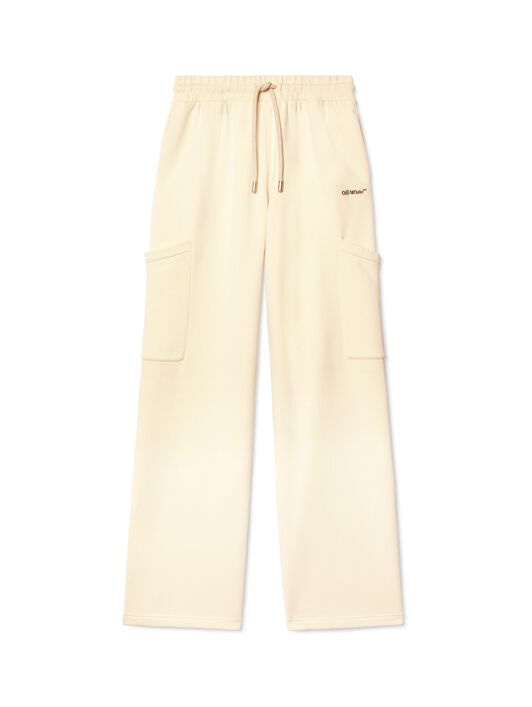 OFF WHITE White Bookish Cargo Sweatpants NEUTRALS OWCH025S25FLE002