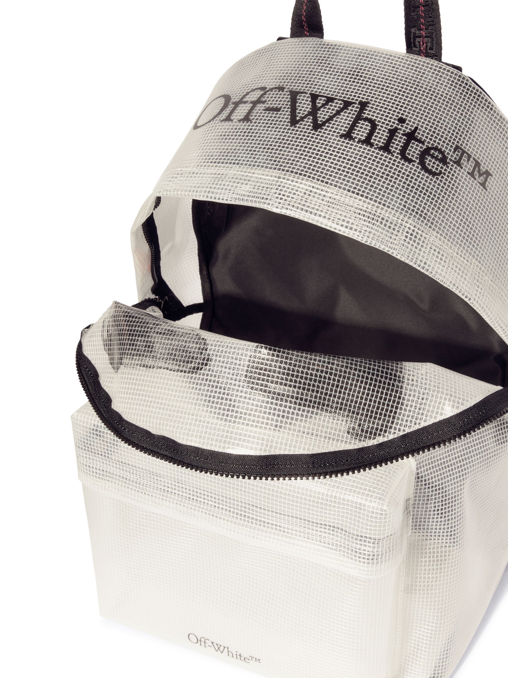 OFF WHITE Transparent/ Schwarz Ripstop Heritage Rucksack WEISS OMNB124S25FAB001