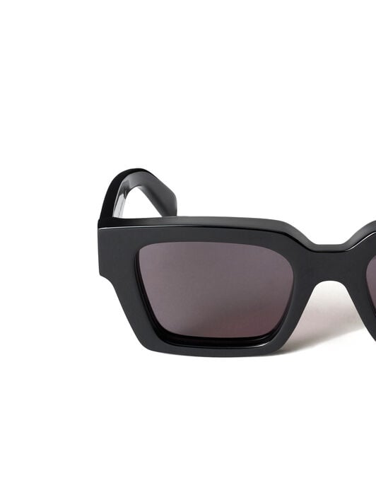 Virgil L Dark Grey Lens Sunglasses OFF WHITE Virgil L Dark Grey Lens Sunglasses Shiny Black OW1022100753