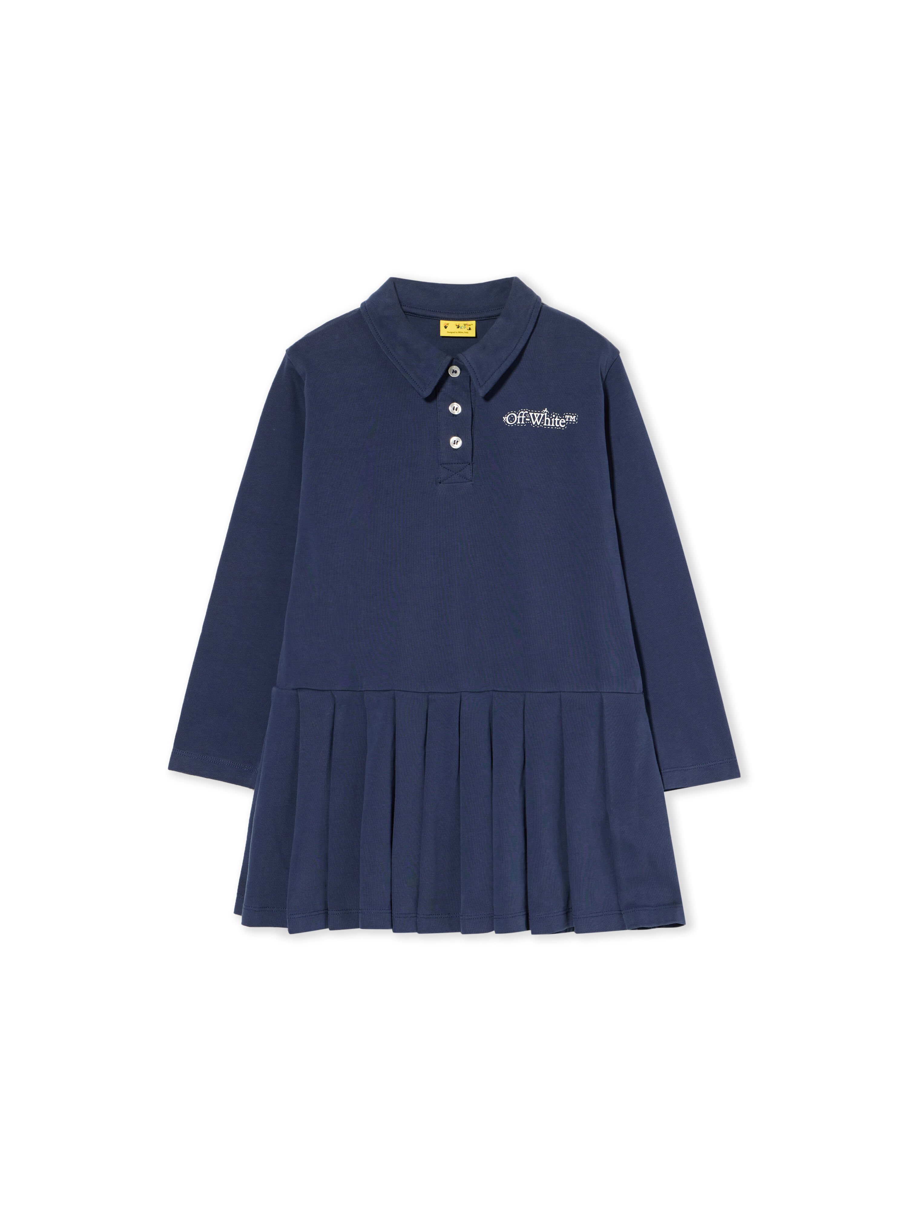 OFF WHITE Arrow Dotline Polo Dress NAVY BLUE - WHITE OGDH005F25JER001