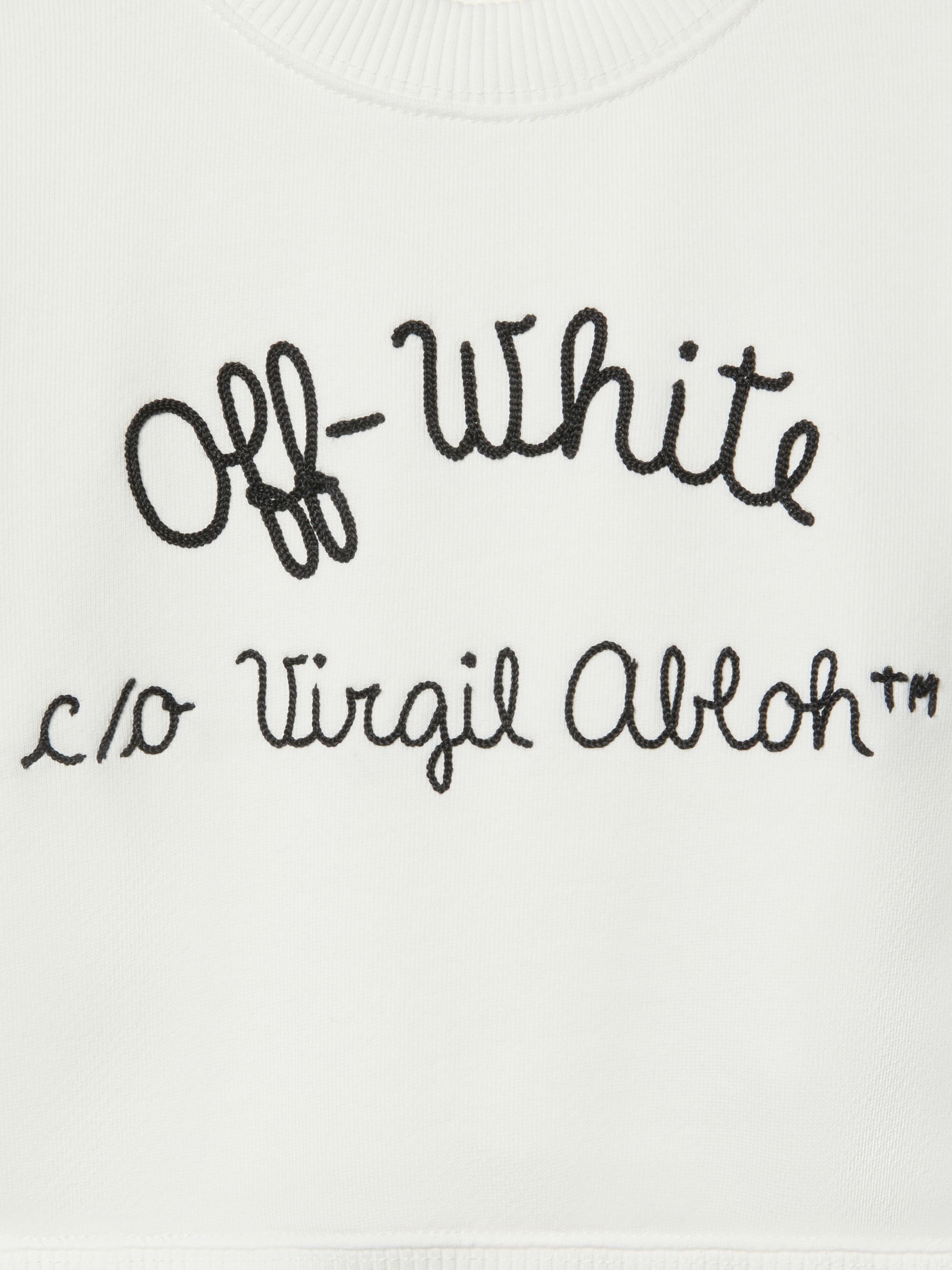 OFF WHITE Ringer Sweatshirt WEISS OGBA013S25FLE001