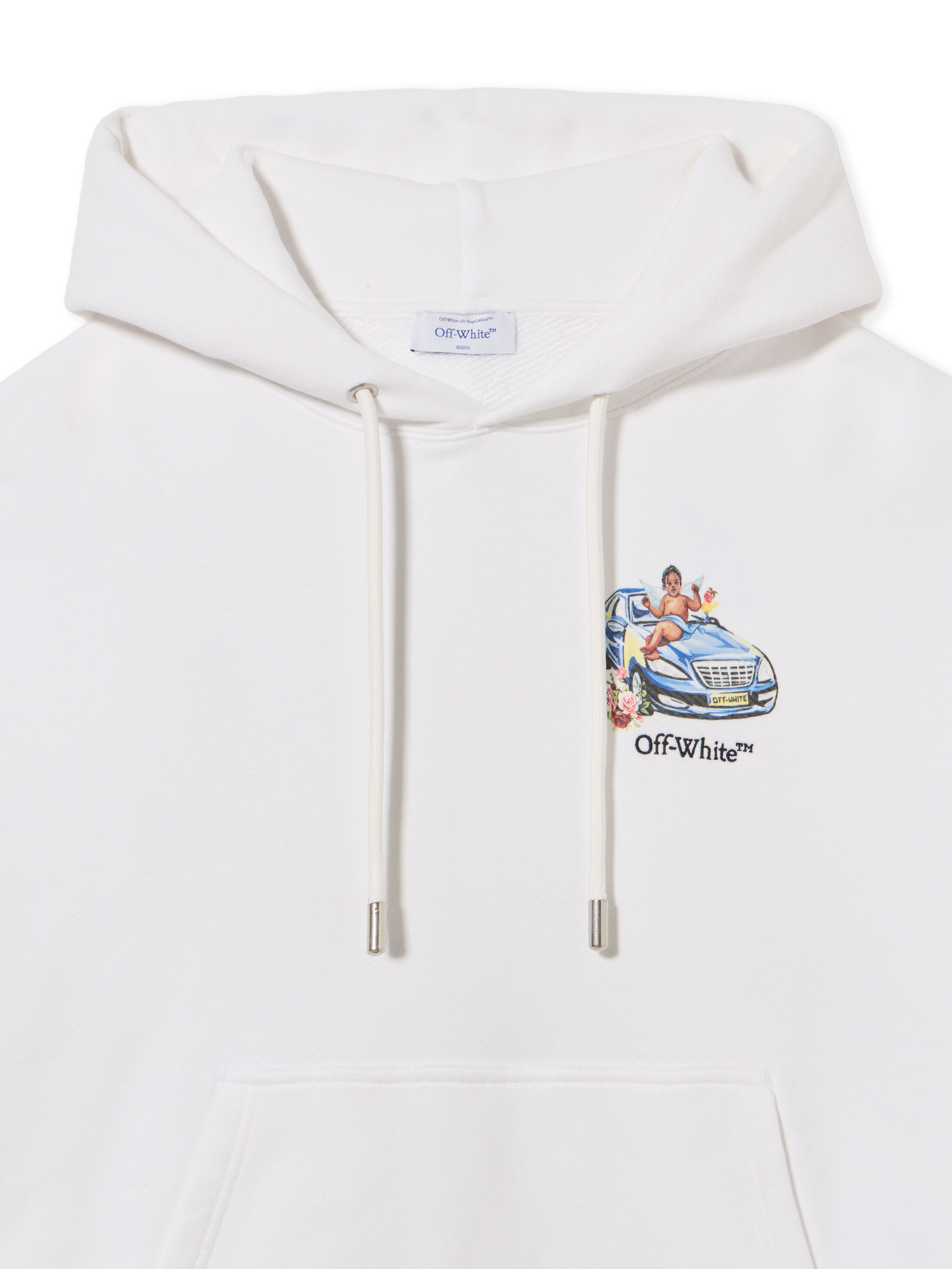 OFF WHITE Fresco Arrow Skate Hoodie WHITE - BLACK OMBB085S25FLE005
