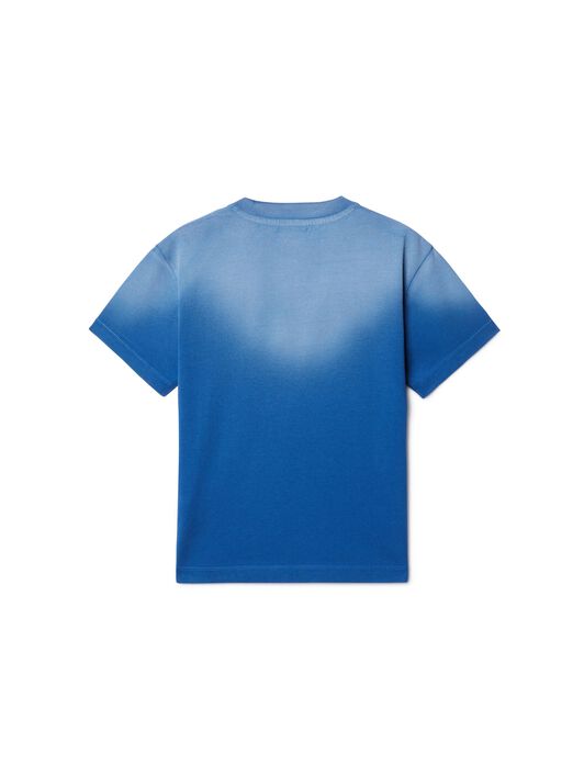OFF WHITE Bleached Stamp T-Shirt BLUE OBAA002S25JER006