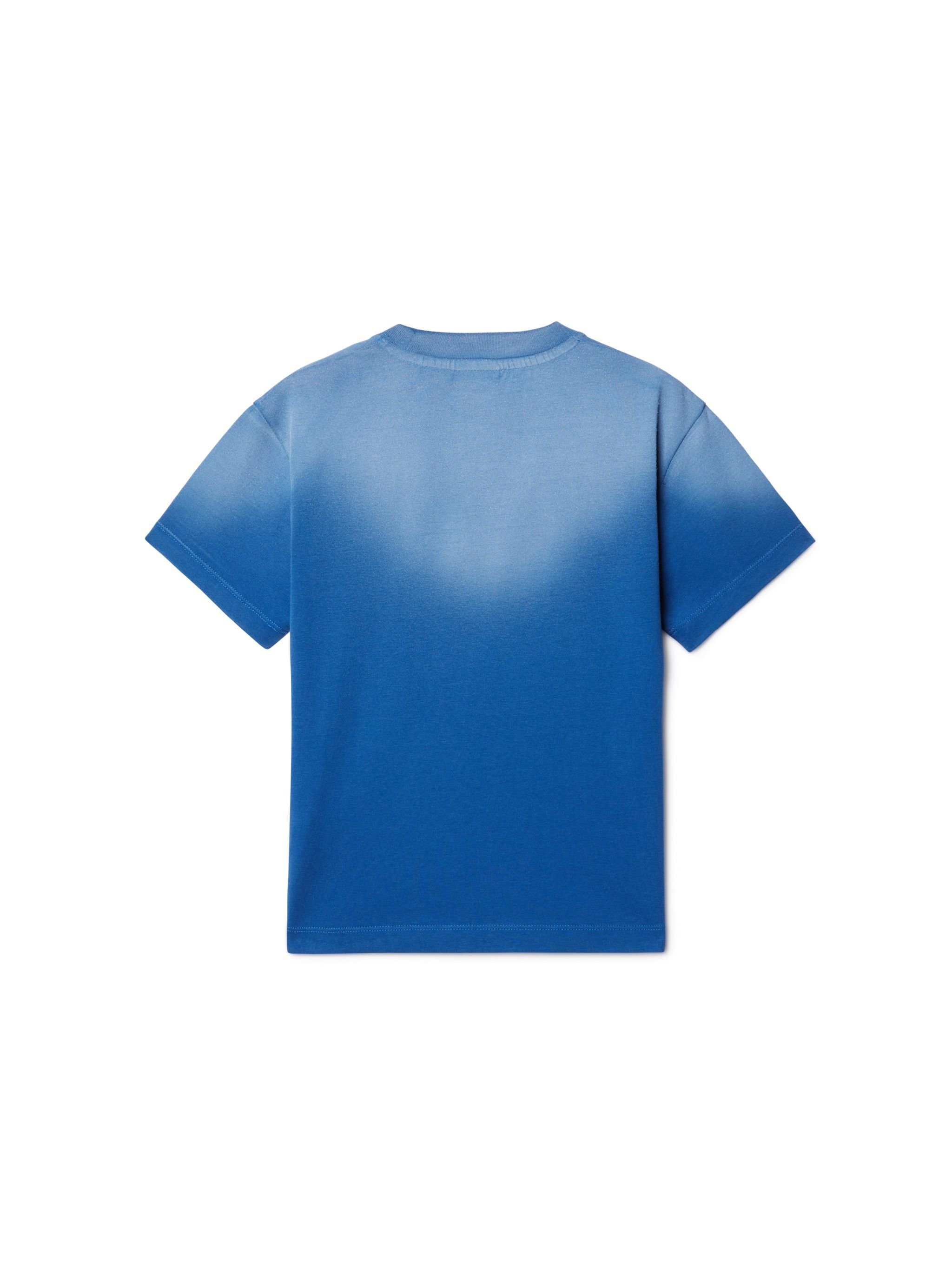 OFF WHITE Bleached Stamp T-Shirt BLUE OBAA002S25JER006