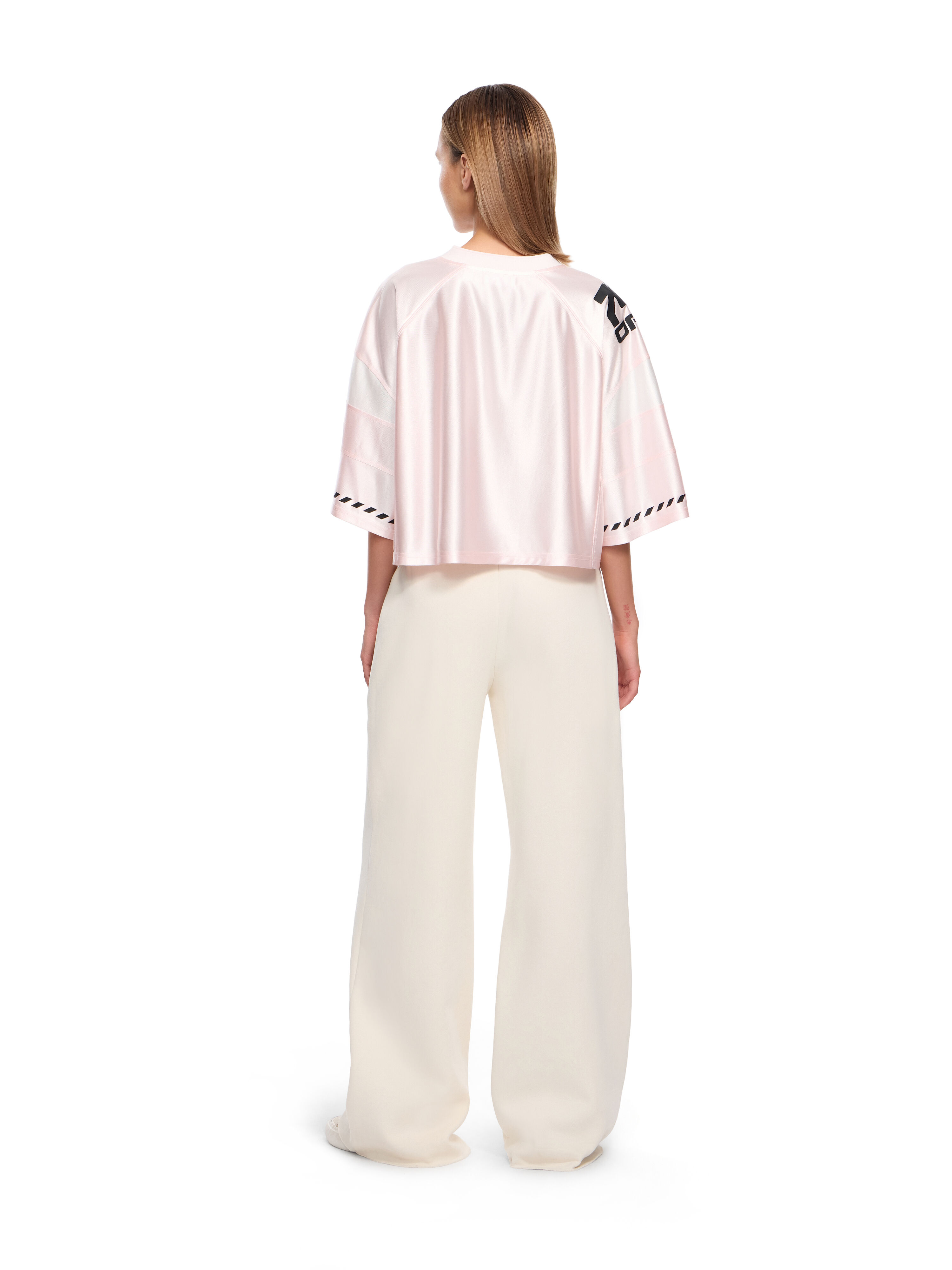 LAB L/AB Cropped Graphic Jersey Top Cradle Pink LABF2639A00045T