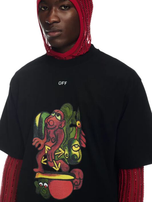 OFF WHITE Schwarzes Nana T-Shirt Mit Pfeil  OMAA120Z25JER002