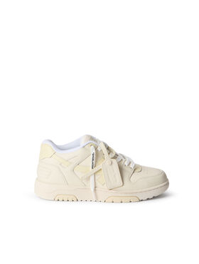 OFF WHITE Out Of Office Calf Leather Sneakers CHOCOLATE/ CREAM OMIA189C99LEA007