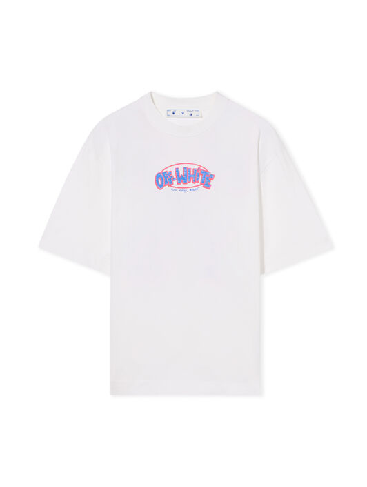 OFF WHITE Graphic Arrows T-Shirt WHITE - BLUE OMAA120G20JER003