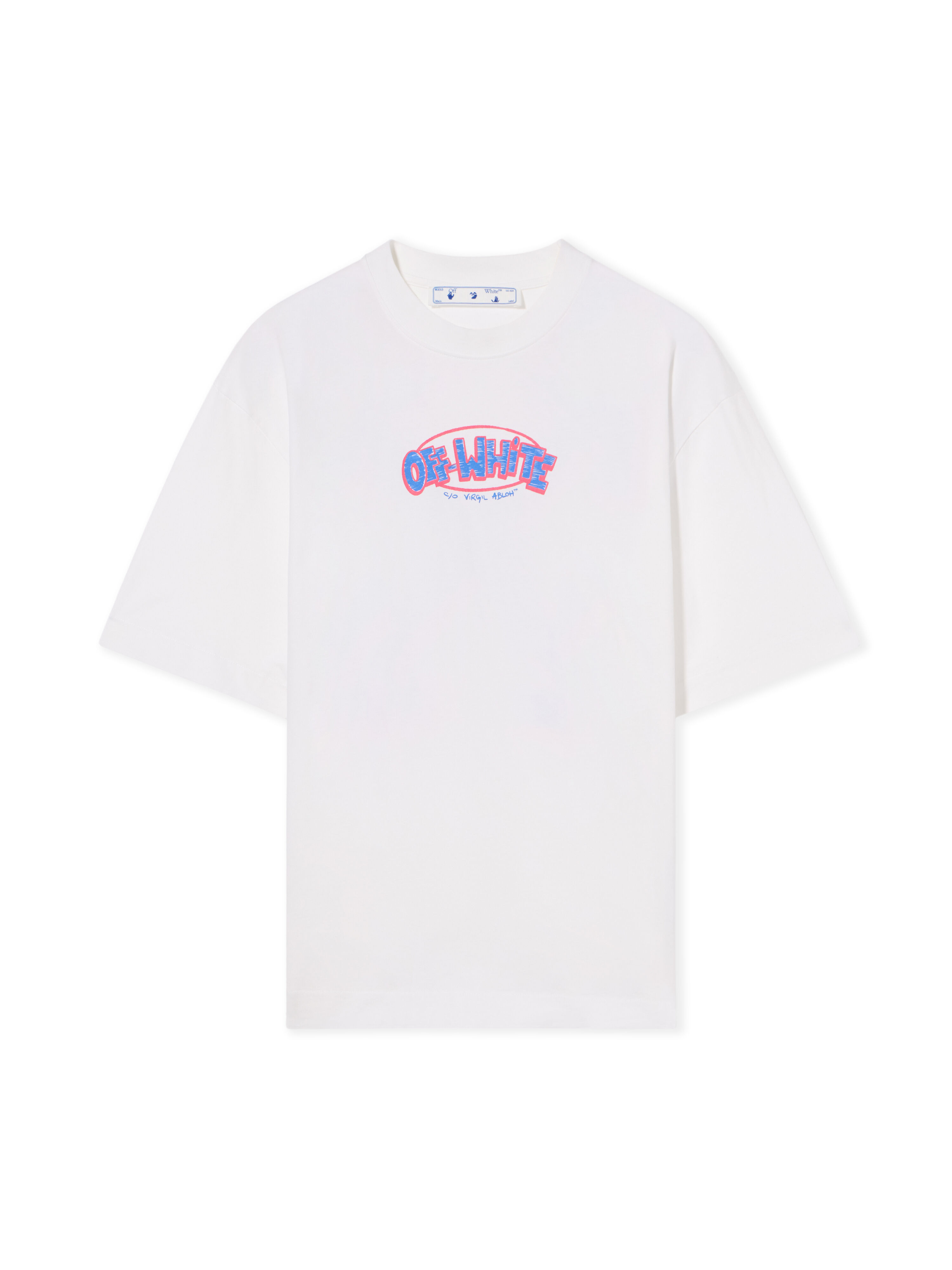 OFF WHITE Graphic Arrows T-Shirt WHITE - BLUE OMAA120G20JER003