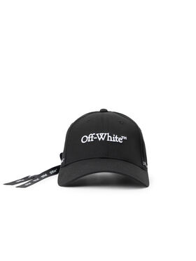 OFF WHITE Bookish Tie Back Baseball Cap BLACK OW7100210