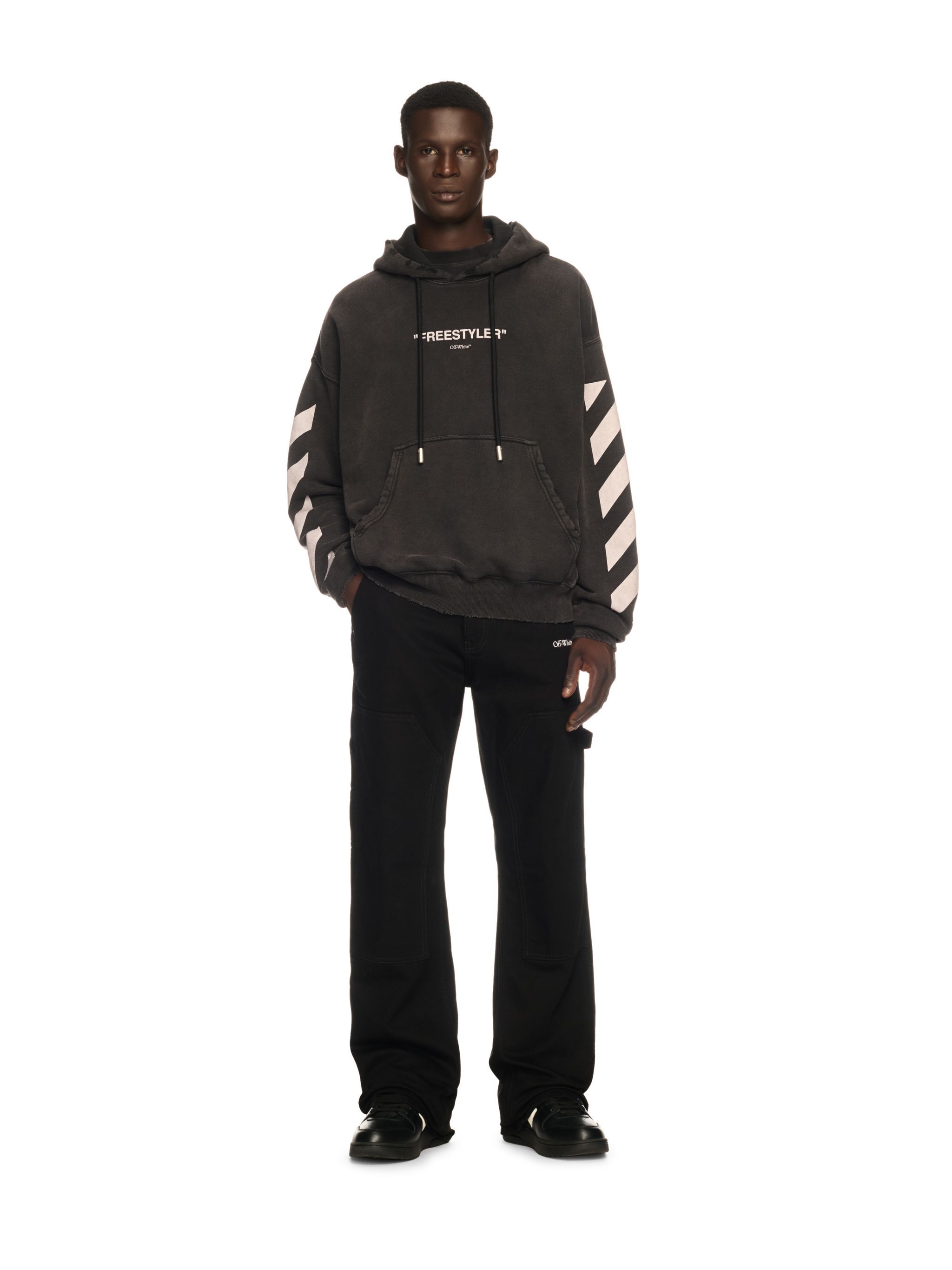 OFF WHITE ECM_CARPENTER JEANS BLACK OMYA18VG24DEN001