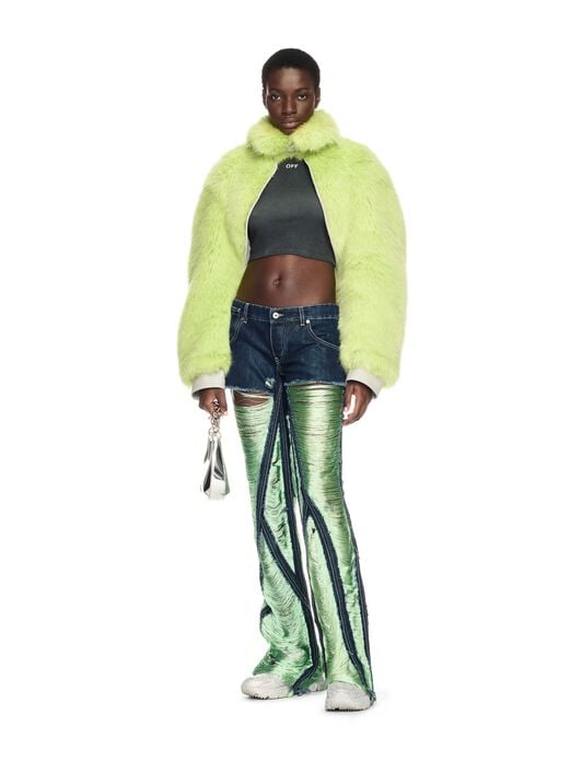 Shredded Denim 5Pkt Pants OFF WHITE Shredded Denim 5Pkt Pants BLUE OWYA065W24DEN001