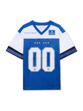 OFF WHITE 00 ROYAL MESH FOOTBALL SS TEE BLUE IRIS-WHITE OWAA13GF25JER001
