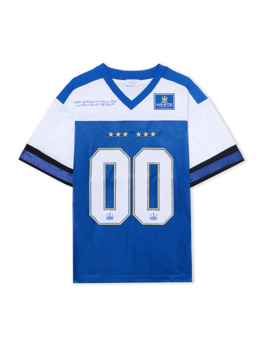 00 Royal Mesh Football Logo Tee OFF WHITE 00 Royal Mesh Football Logo Tee BLUE IRIS-WHITE OWAA13GF25JER001