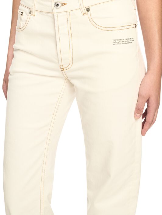 OFF WHITE Denim Susy 5Pkt Pants NEUTRALS OWYA069S25DEN002