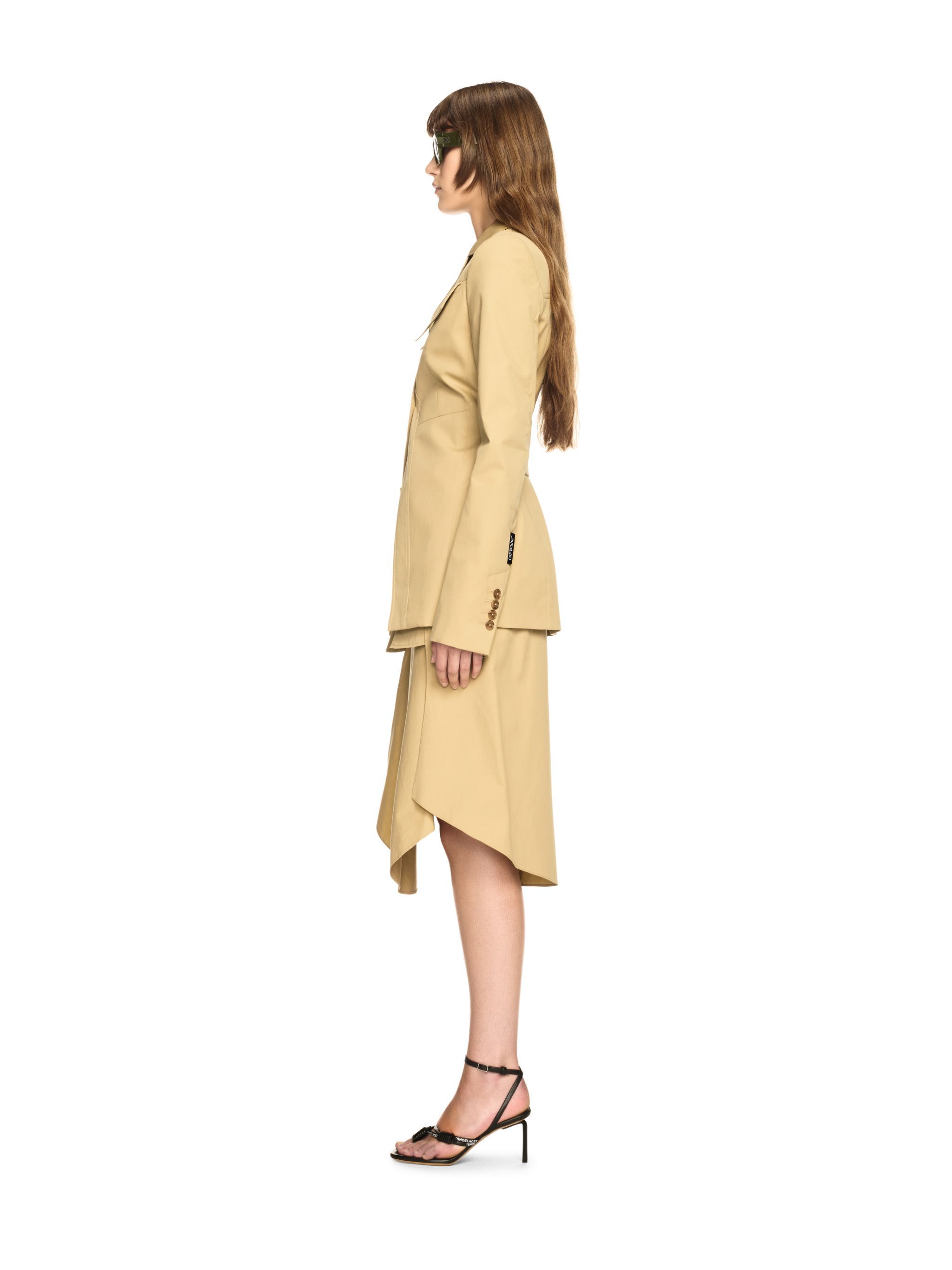 OFF WHITE Beige Toybox Cargojacke NEUTRAL OWEF12IS25FAB002