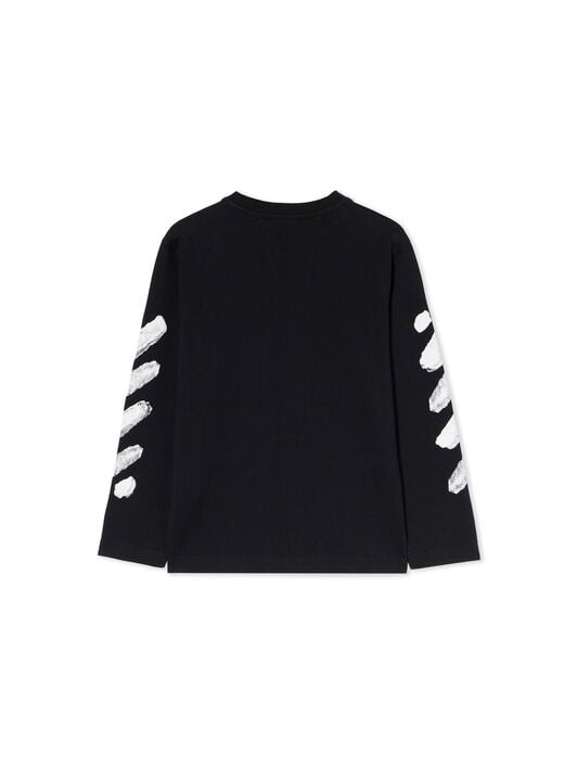 Arrow Sponge Long-Sleeve Logo T-Shirt OFF WHITE Arrow Sponge Long-Sleeve Logo T-Shirt BLACK - WHITE OBAB001F25JER002