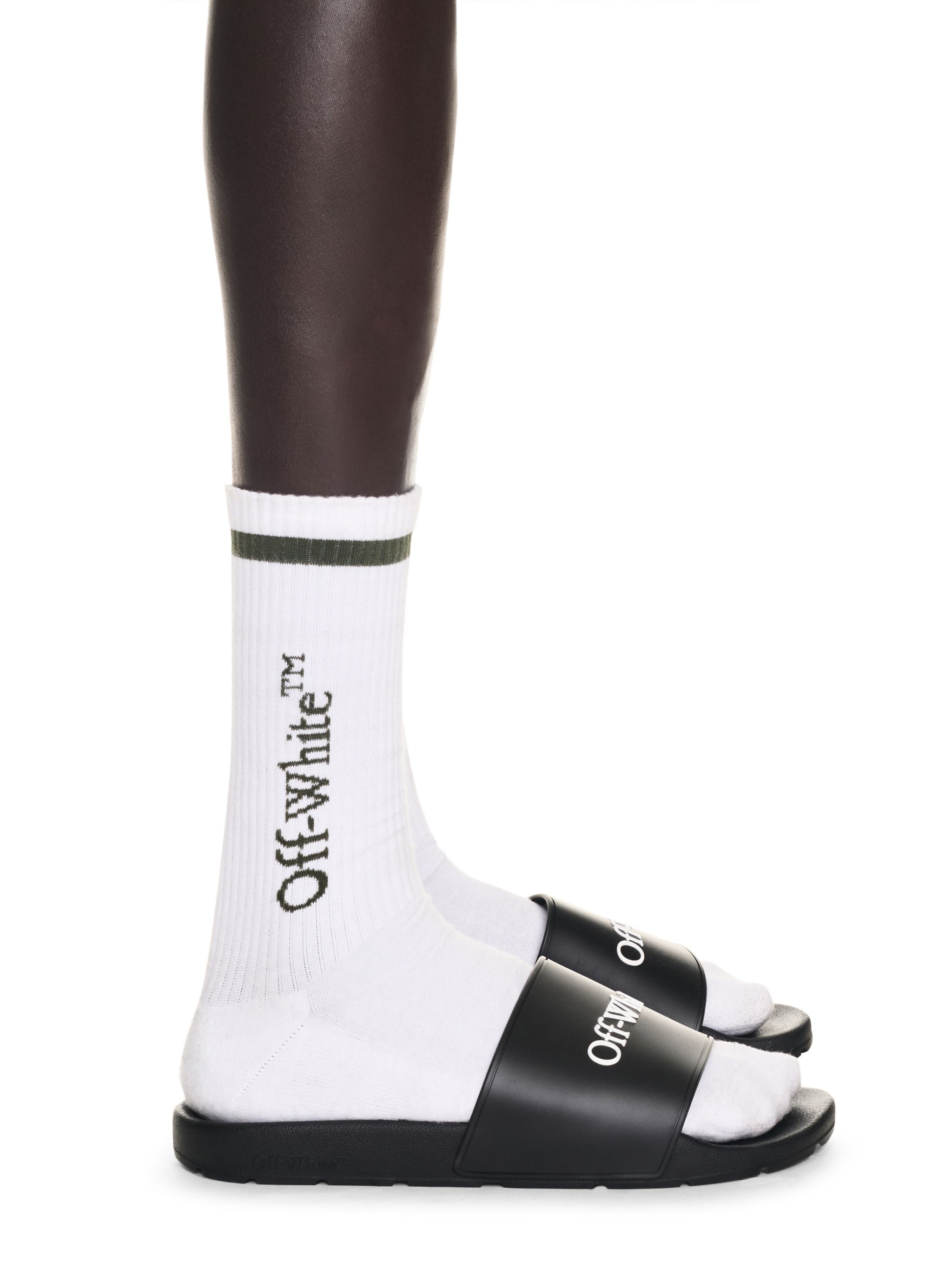 OFF WHITE Bookish Sliders BLACK OMIU002C99MAT001
